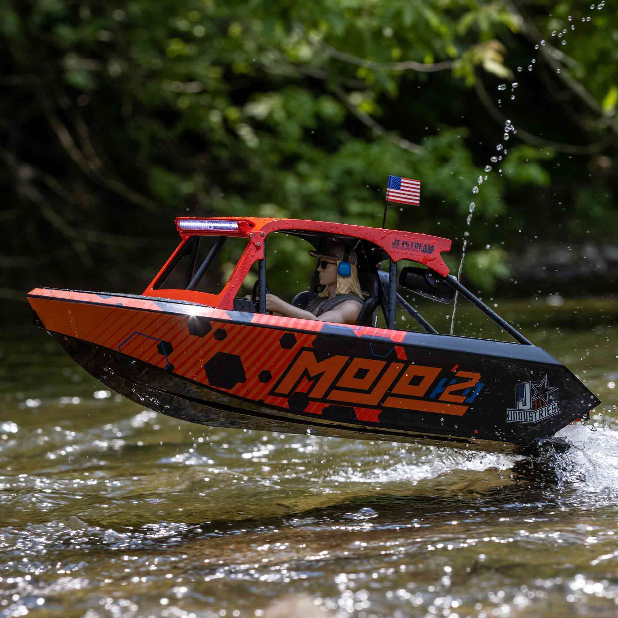 Pro Boat 1:6 24" Jetstream Jet Boat RTR RC Boat, Shreddy-Black&Mojo-Orange