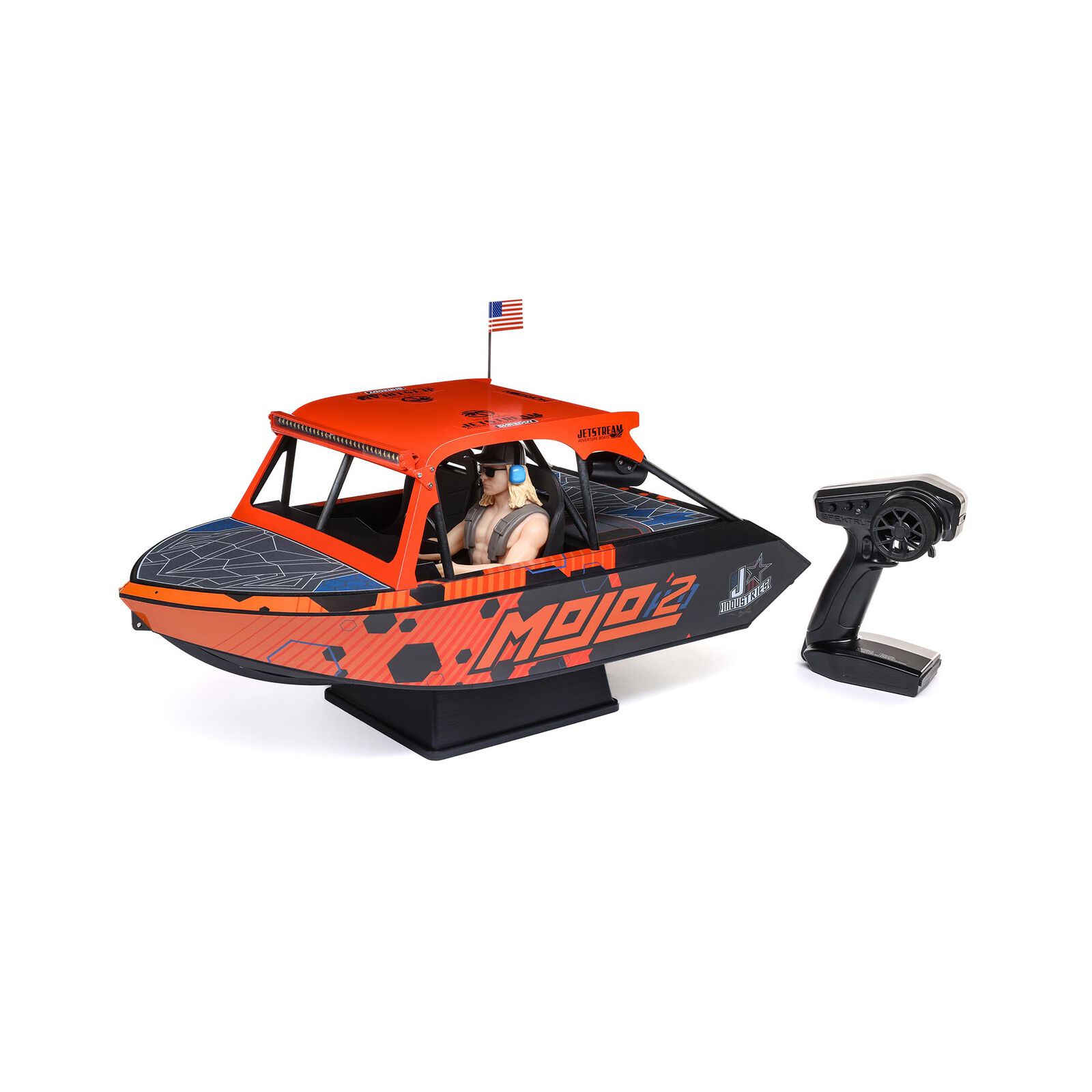 Pro Boat 1:6 24" Jetstream Jet Boat RTR RC Boat, Shreddy-Black&Mojo-Orange