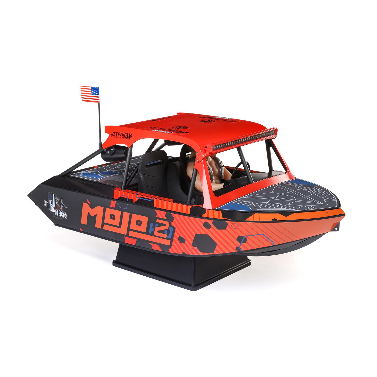 Pro Boat 1:6 24" Jetstream Jet Boat RTR RC Boat, Shreddy-Black&Mojo-Orange