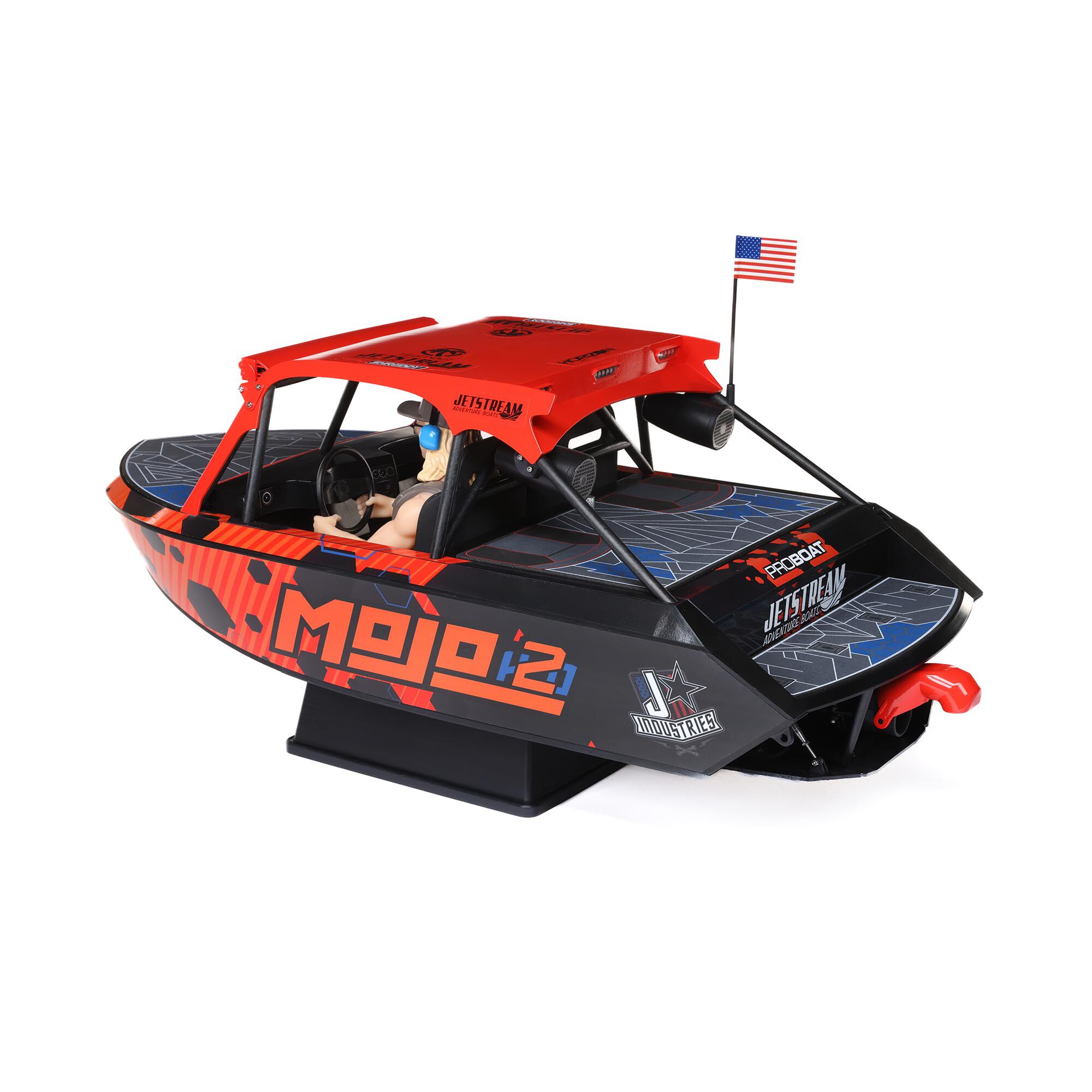 Pro Boat 1:6 24" Jetstream Jet Boat RTR RC Boat, Shreddy-Black&Mojo-Orange