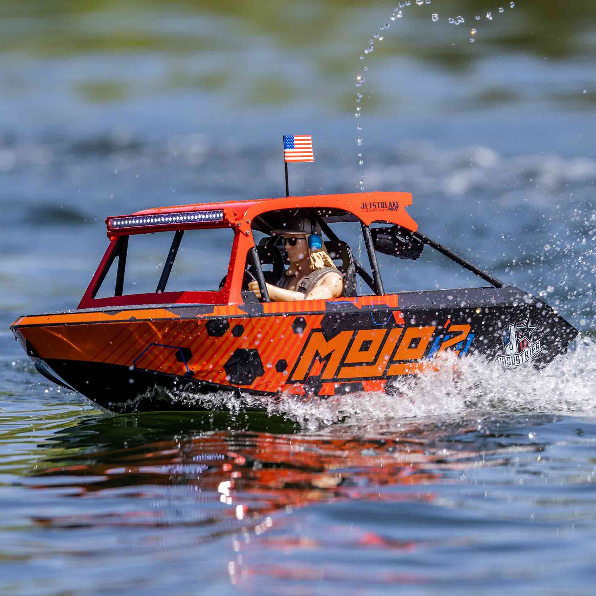 Pro Boat 1:6 24" Jetstream Jet Boat RTR RC Boat, Shreddy-Black&Mojo-Orange