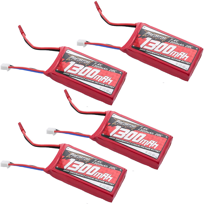 Battery 7.4V 1300mAh 20C JST Plug