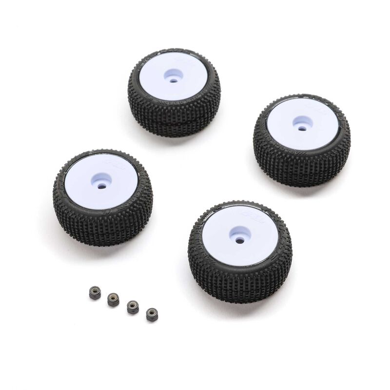 Pro-Line Racing Blockade Tire, Pro-Line OE, Wheel, Yellow / White, Mounted: Micro-T