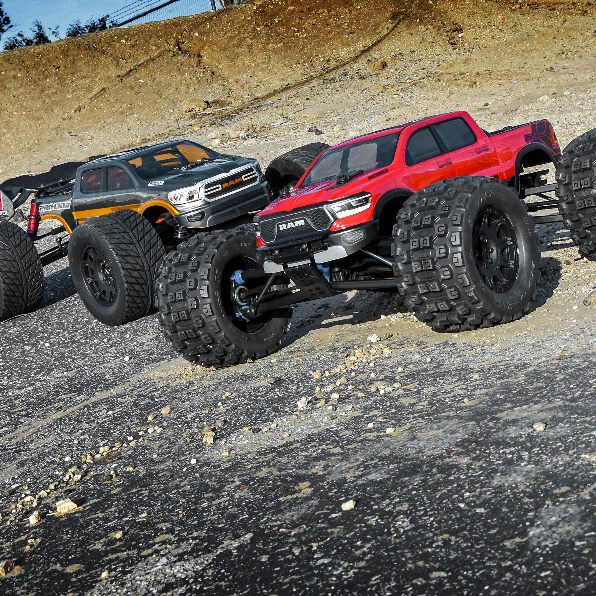 Pro-Line Racing 1:8 Badlands MX38 F/R 3.8" MT Tires Mounted 17mm Black Raid (2)-PRO1012710