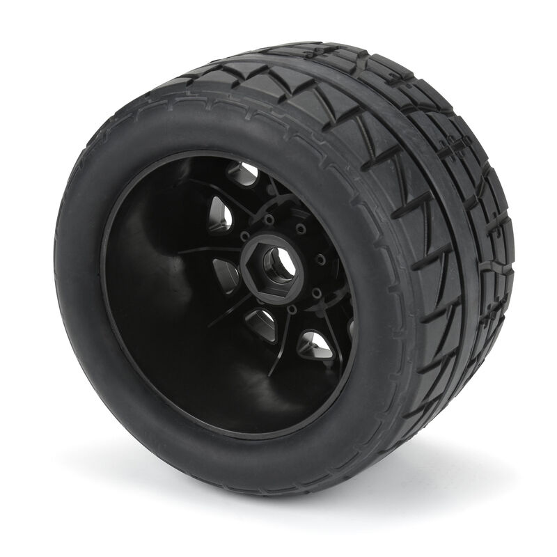 Pro-Line Racing 1/8 Menace HP BELTED F/R 3.8" MT Tires Mounted 17mm Black Raid (2)-PRO1020610