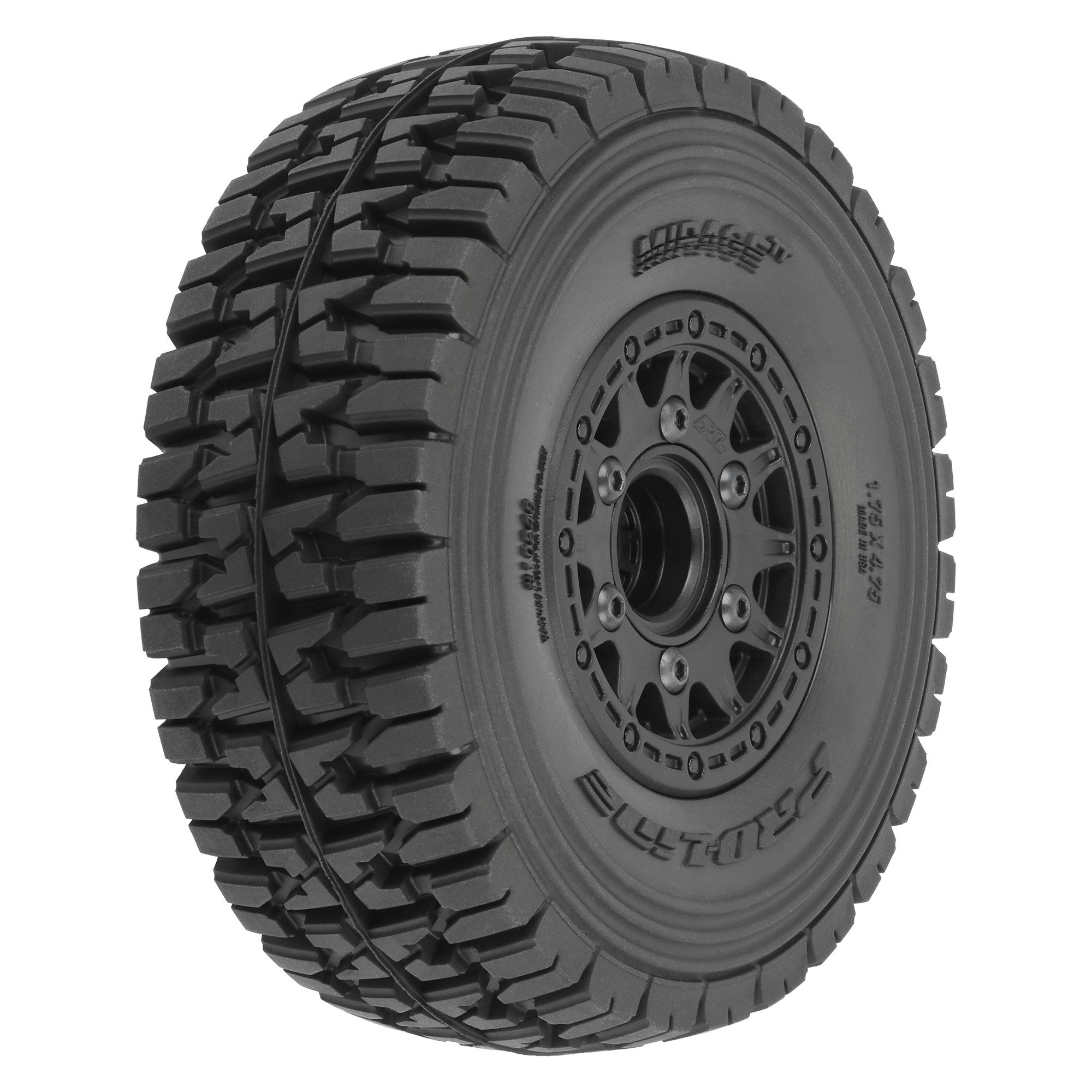 Pro-Line Racing 1:10 Mirage TT F/R 2.2"/3.0" 12mm & 14mm Black Raid Wheels (2)-PRO1024811