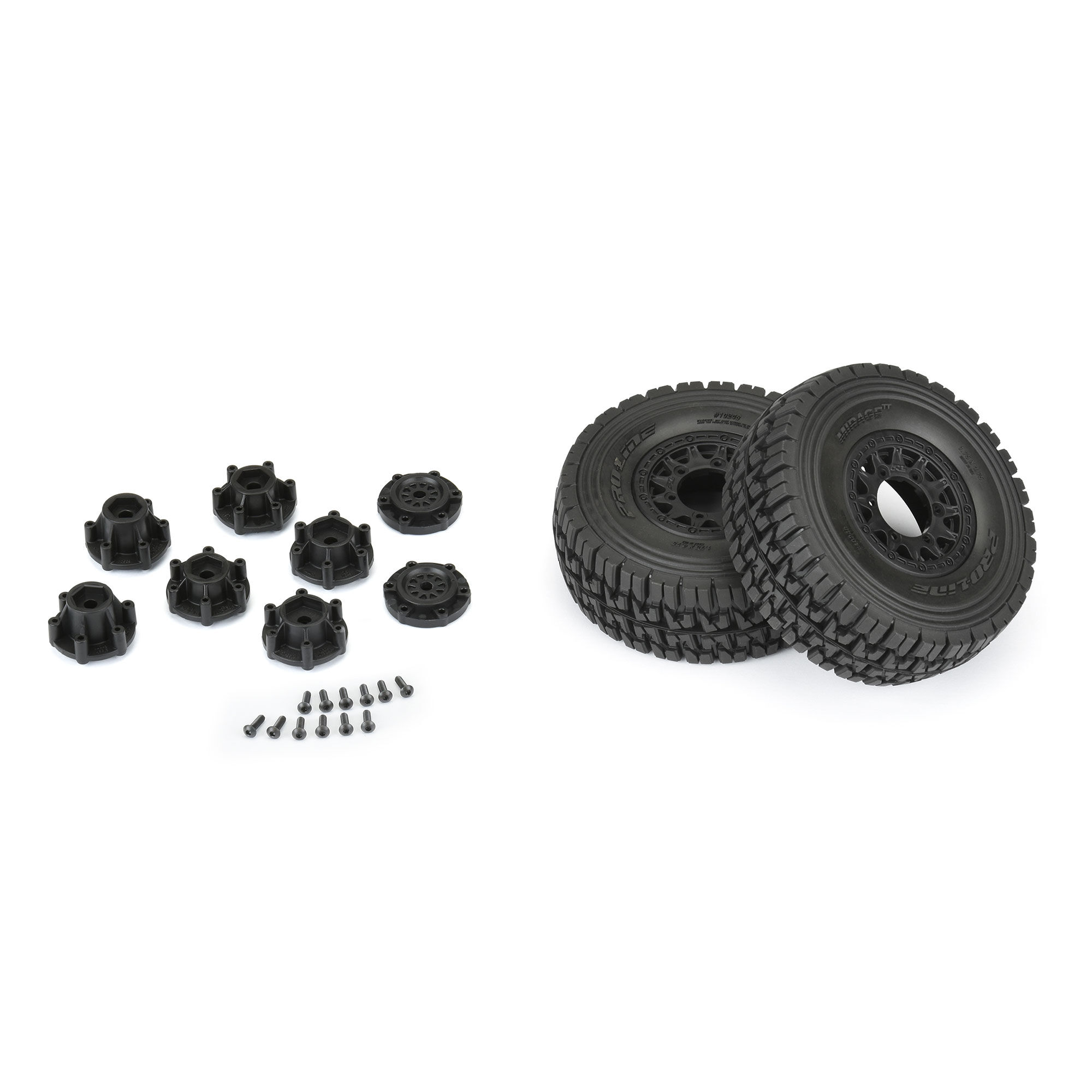 Pro-Line Racing 1:10 Mirage TT F/R 2.2"/3.0" 12mm & 14mm Black Raid Wheels (2)-PRO1024811
