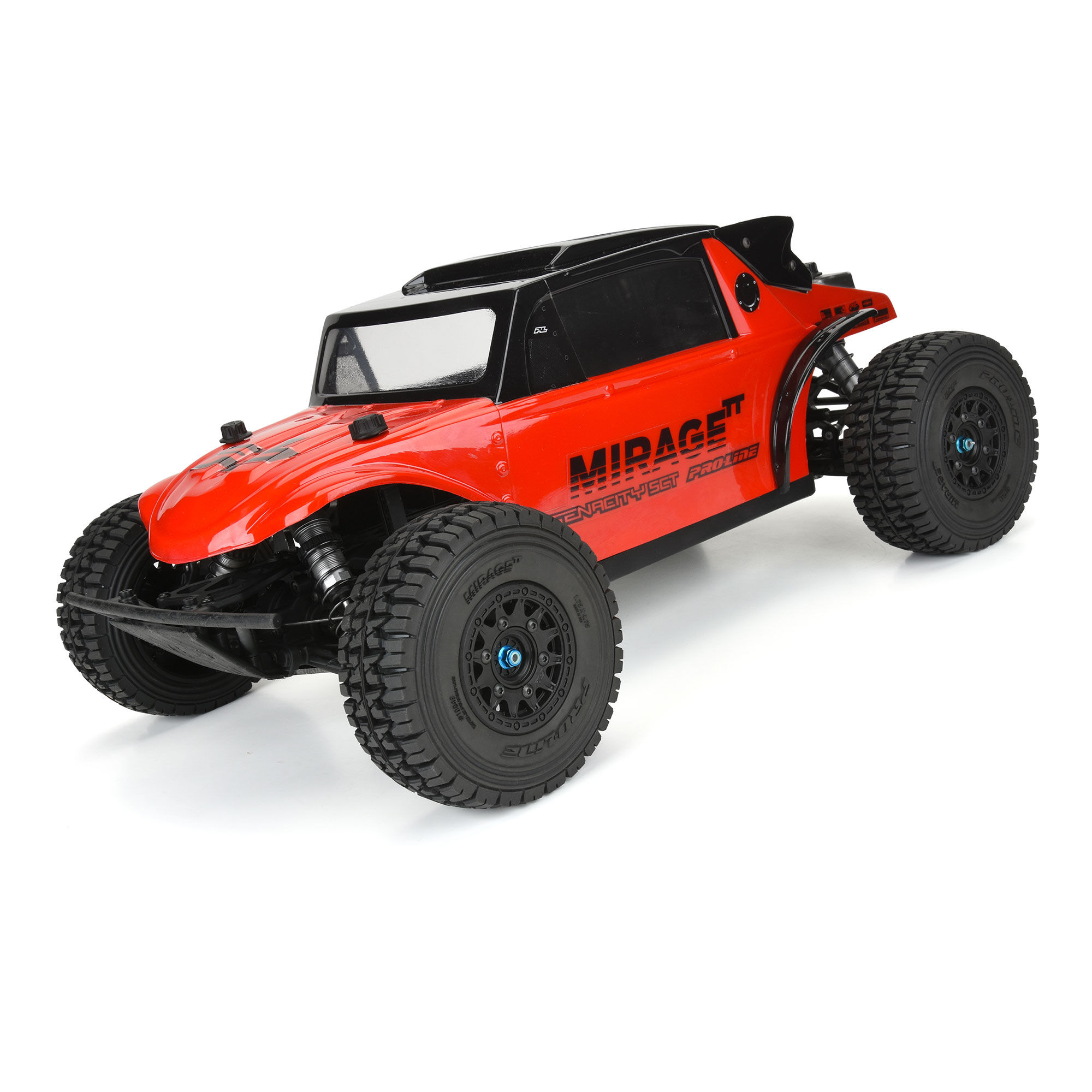 Pro-Line Racing 1:10 Mirage TT F/R 2.2"/3.0" 12mm & 14mm Black Raid Wheels (2)-PRO1024811