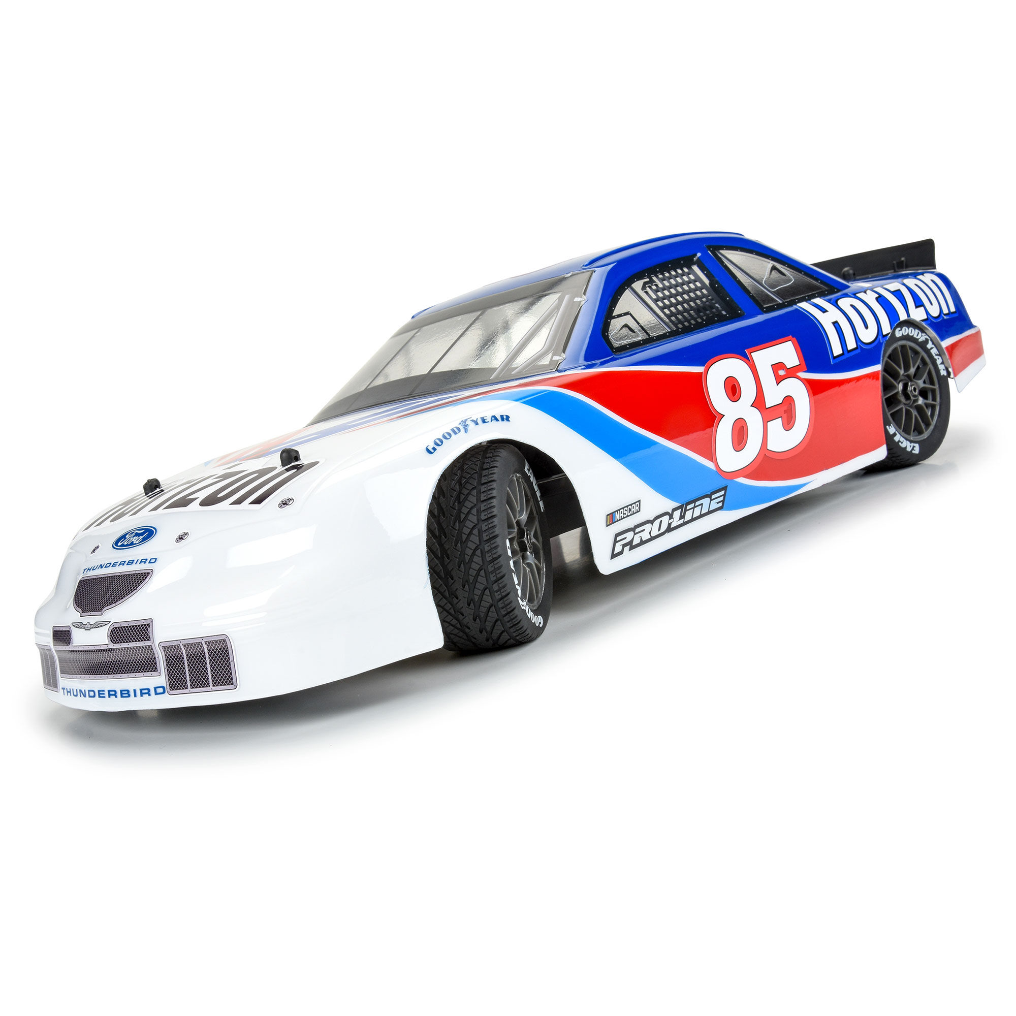 Pro-Line Racing 1:12 Goodyear Eagle Wet Tire F/R MTD Gray Wheels (4): Losi NASCAR-PRO1028310