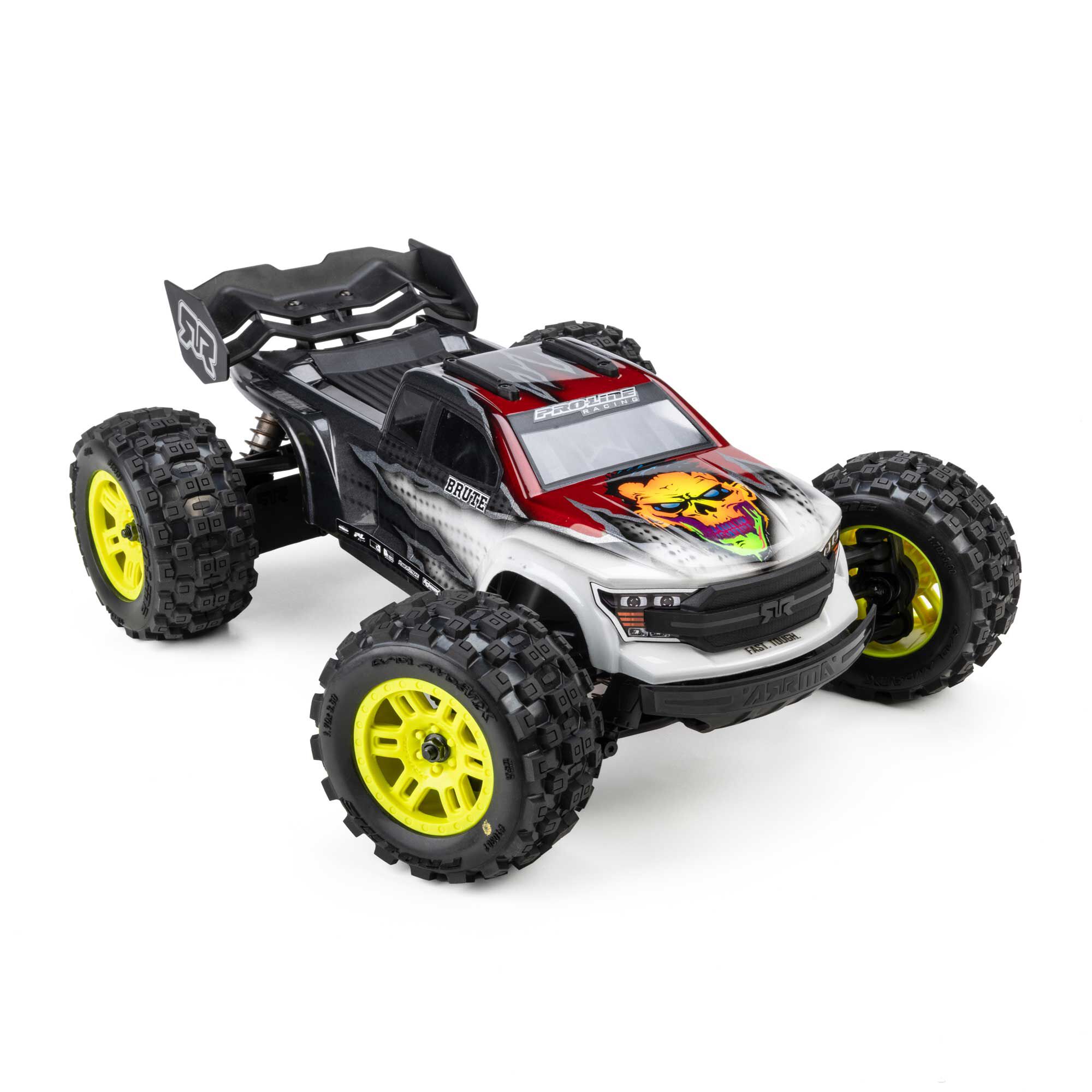 Pro-Line Racing 1:16 Badlands MX Front/Rear MT Tires Mounted 12mm Yellow Split Six (2): ARRMA MINI KRATON-PRO1030112