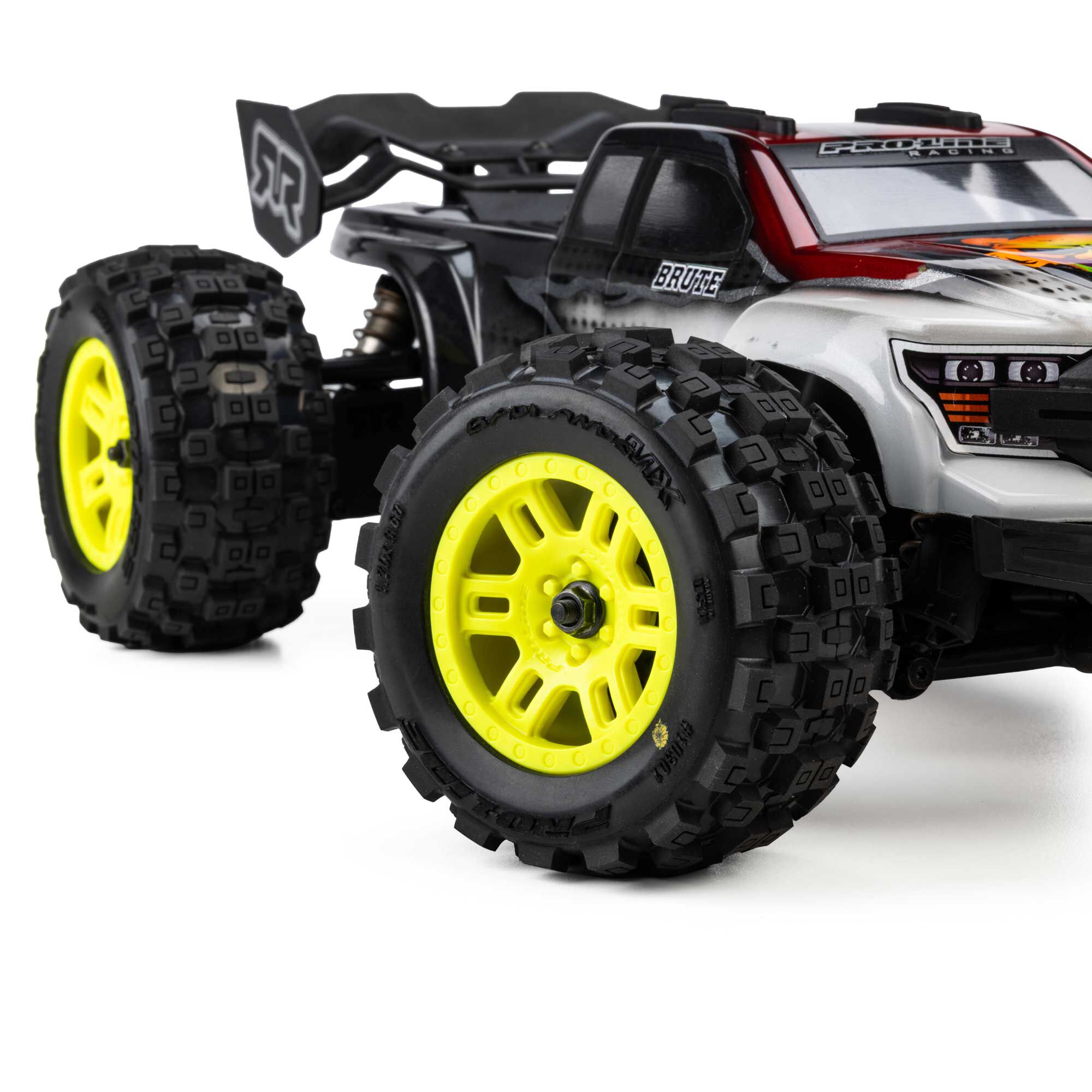 Pro-Line Racing 1:16 Badlands MX Front/Rear MT Tires Mounted 12mm Yellow Split Six (2): ARRMA MINI KRATON-PRO1030112