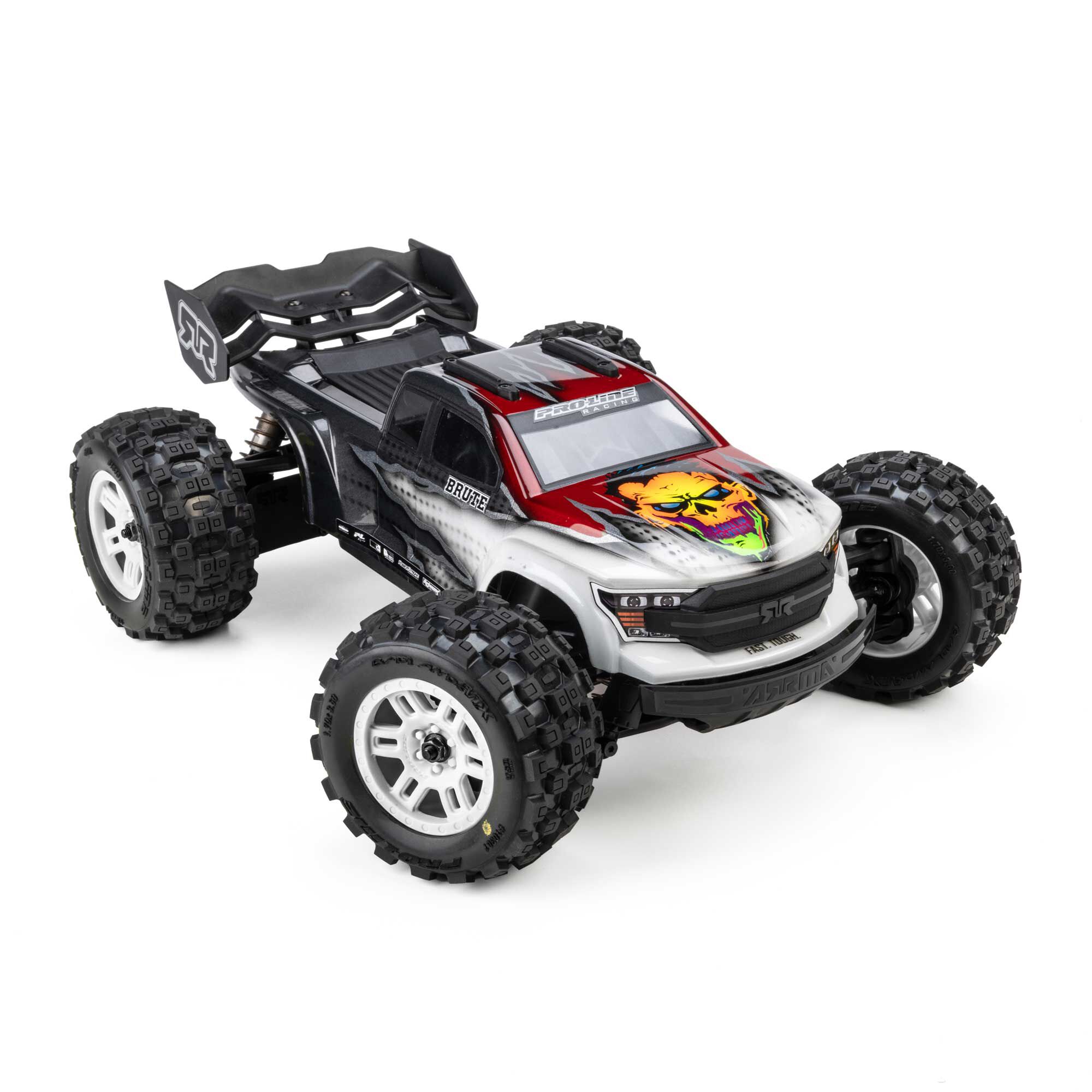 Pro-Line Racing 1:16 Badlands MX Front/Rear MT Tires Mounted 12mm White Split Six (2): ARRMA MINI KRATON-PRO1030113