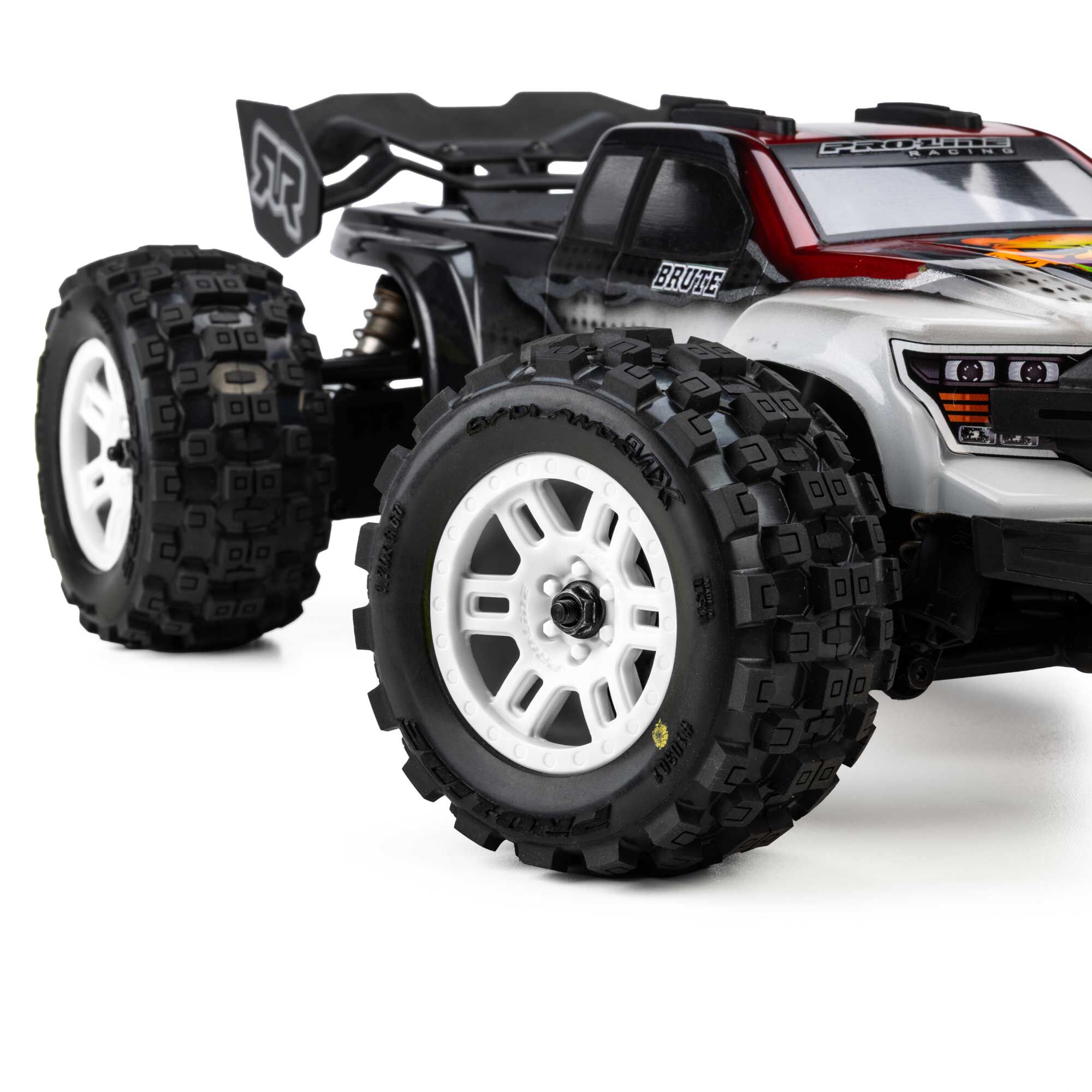 Pro-Line Racing 1:16 Badlands MX Front/Rear MT Tires Mounted 12mm White Split Six (2): ARRMA MINI KRATON-PRO1030113