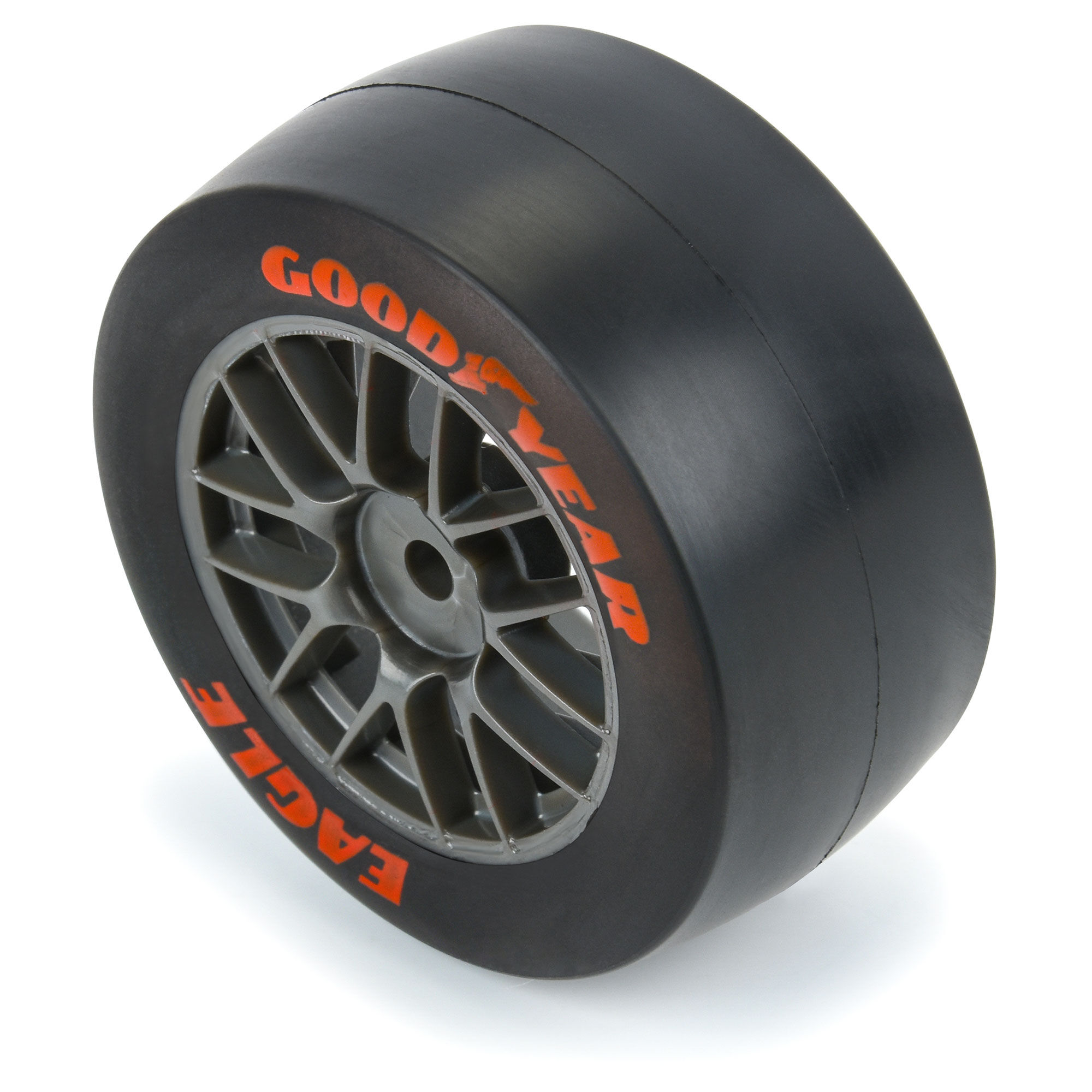 Pro-Line Racing 1:12 Goodyear Eagle Option Tire F/R MTD Gray Wheels (4): Losi NASCAR-PRO1030410