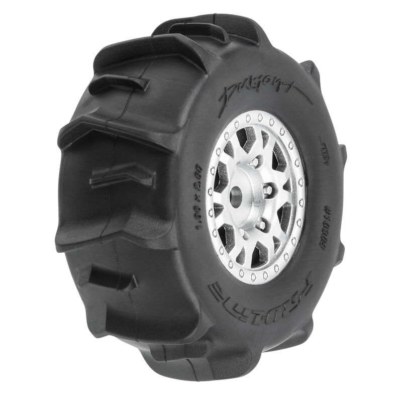 Pro-Line Racing 1/16 Dumont F/R Tires MTD 12mm Silver Impulse (4): Mojave GROM