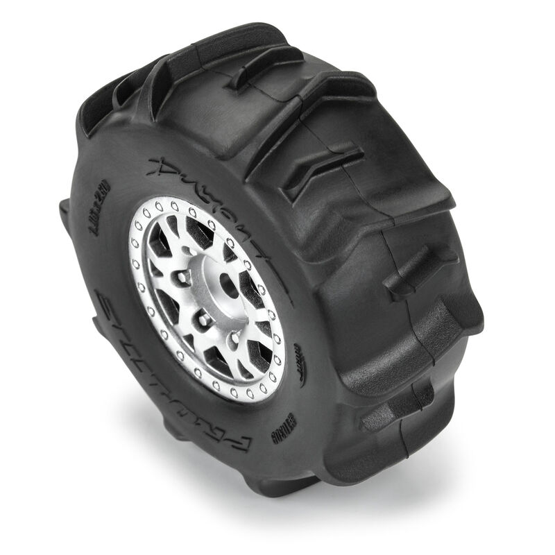 Pro-Line Racing 1/16 Dumont F/R Tires MTD 12mm Silver Impulse (4): Mojave GROM