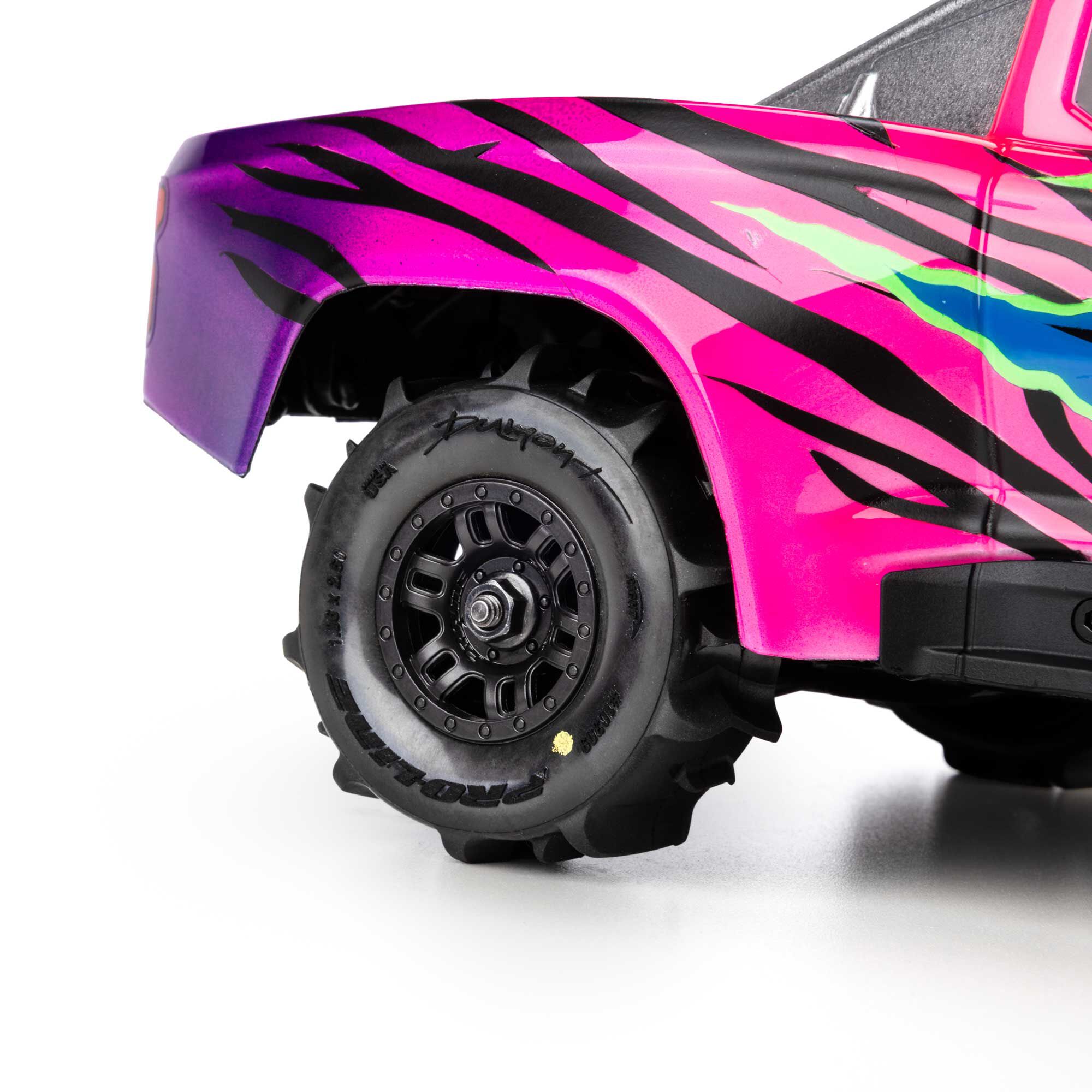 Pro-Line Racing 1:16 Dumont Front/Rear Paddle Tires Mounted 12mm Black Split Six (4): ARRMA MOJAVE GROM-PRO1030911