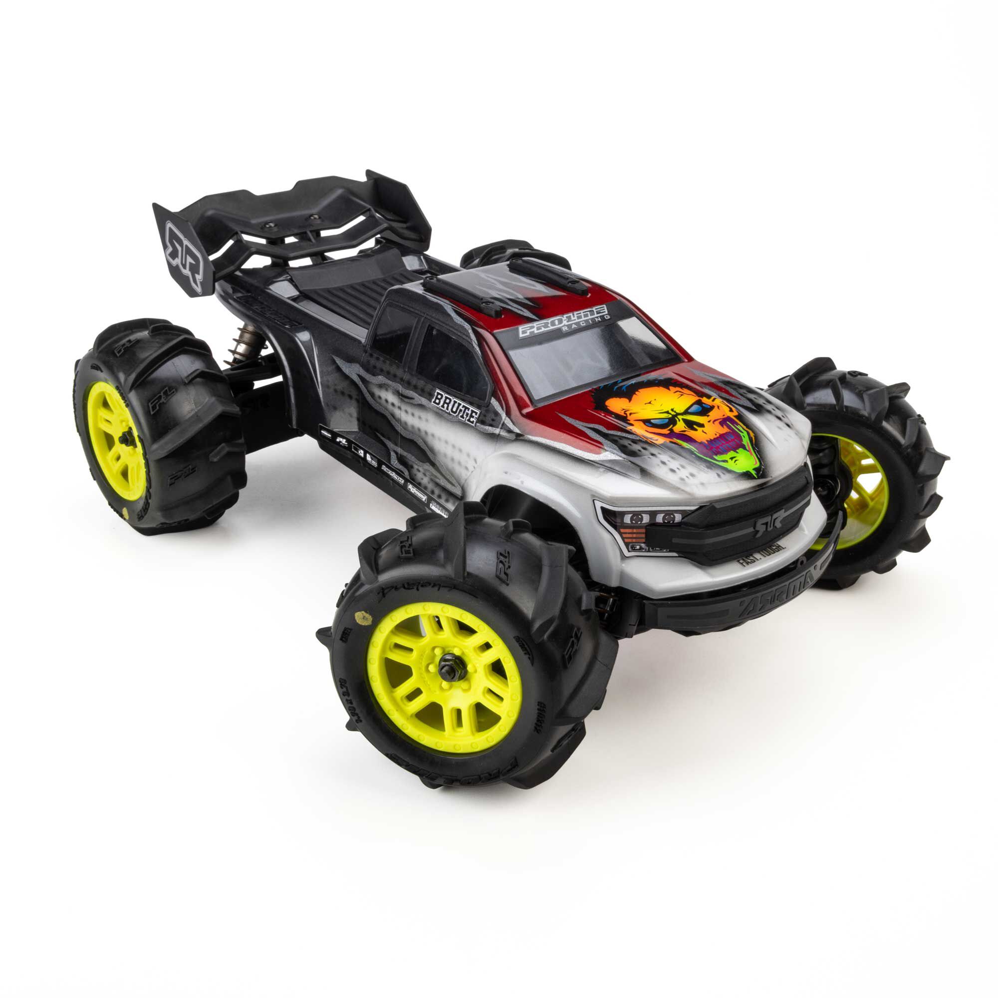 Pro-Line Racing 1:16 Dumont Front/Rear Paddle Tires Mounted 12mm Yellow Split Six (2): ARRMA MINI KRATON-PRO1031212