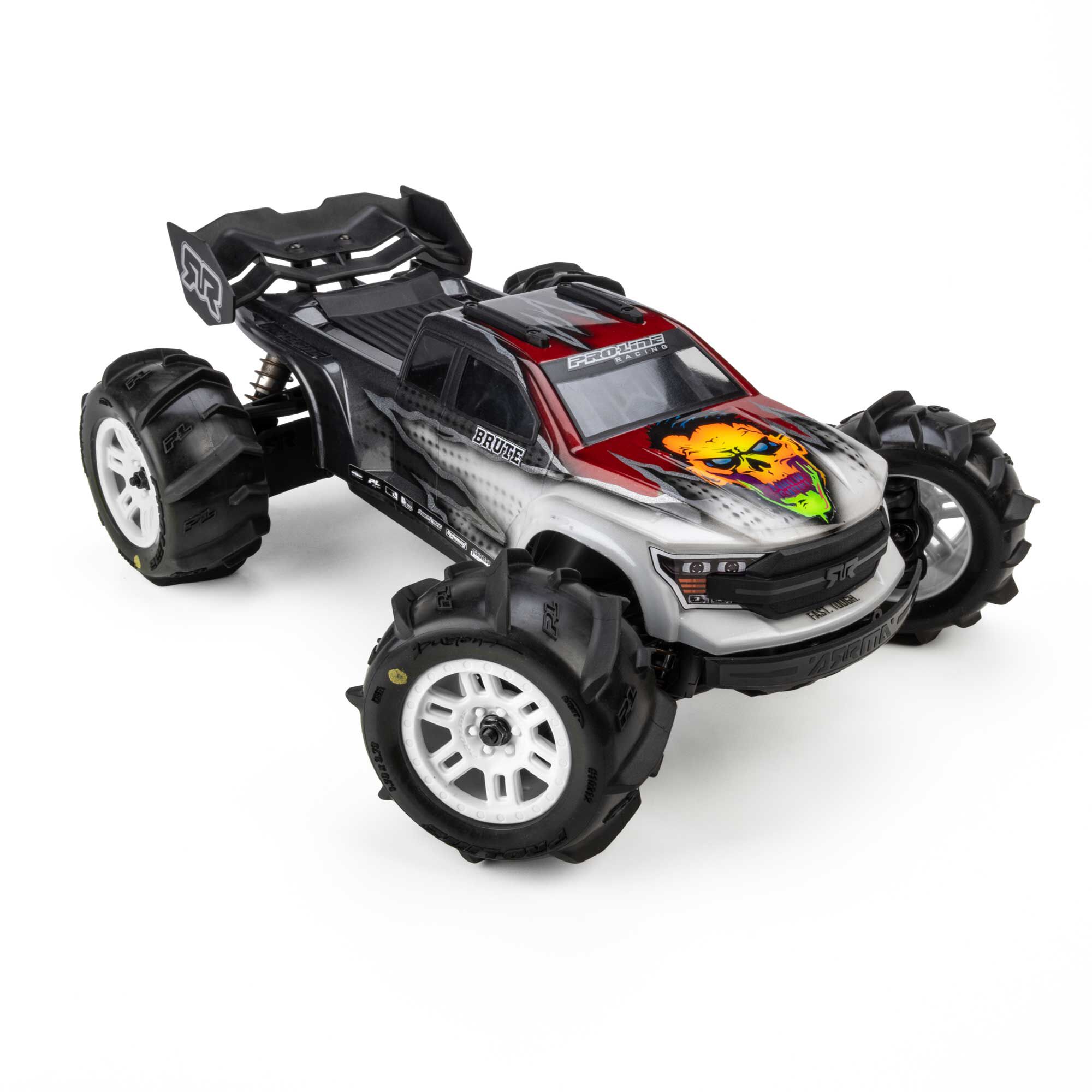 Pro-Line Racing 1:16 Dumont Front/Rear Paddle Tires Mounted 12mm White Split Six (2): ARRMA MINI KRATON-PRO1031213