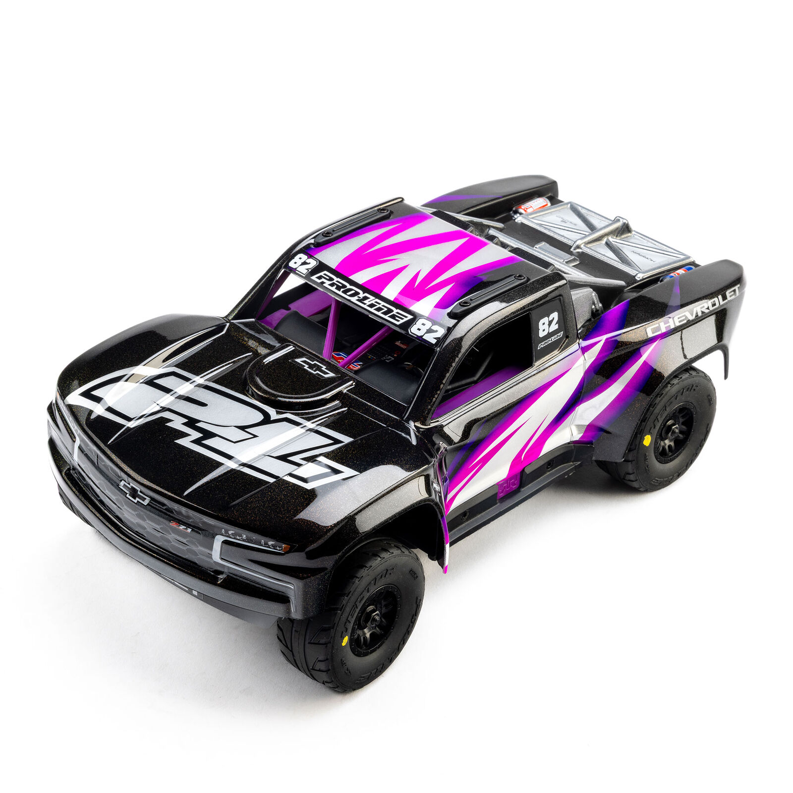 Pro-Line Racing 1/16 Vector Front/Rear Tires MTD 12mm Black Split Six (4): MOJAVE GROM-PRO1034310