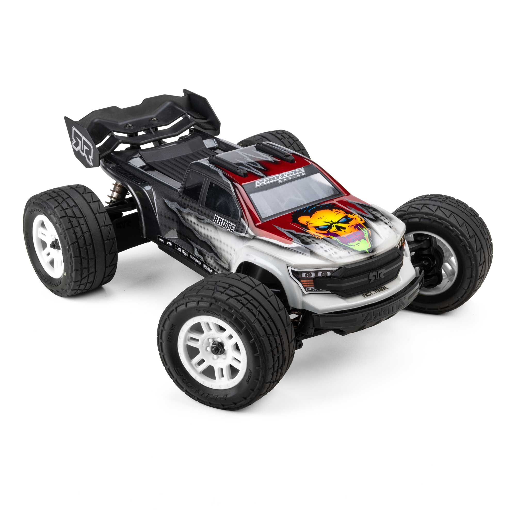Pro-Line Racing 1:16 Menace Front/Rear Street Tires Mounted 12mm White Split Six (2): ARRMA MINI KRATON-PRO1034513