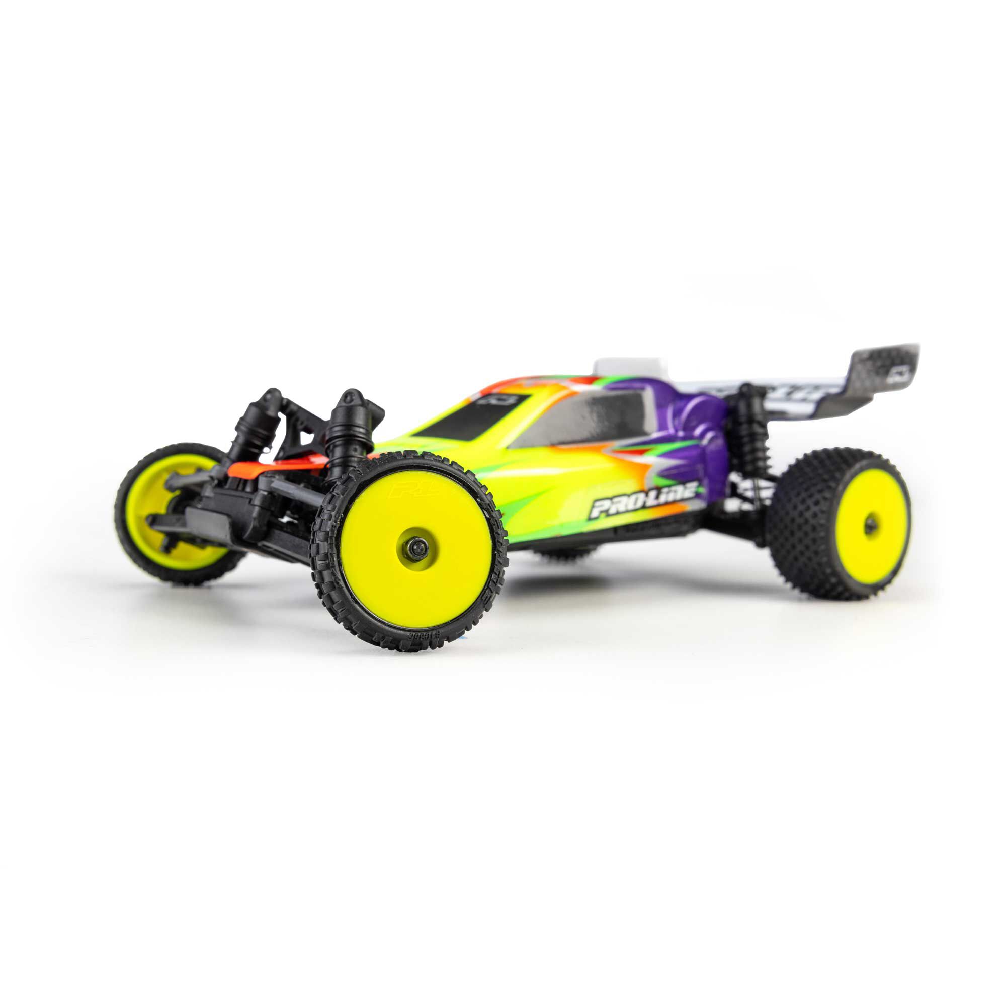 Pro-Line Racing Wedge Front & Prism Rear Carpet Tires Mounted 7mm Yellow (4): Losi Micro-B-PRO1035512