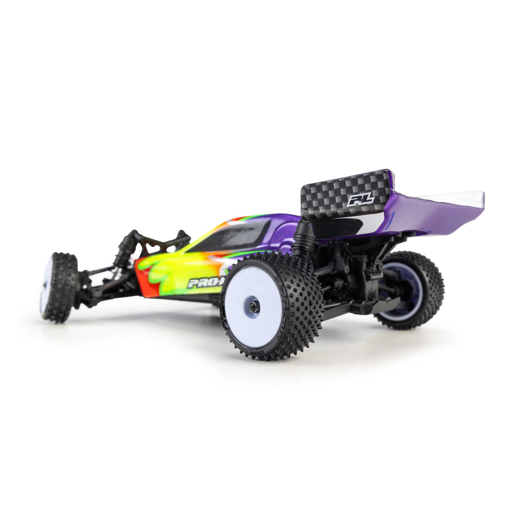 Pro-Line Racing Wedge Front & Prism Rear Carpet Tires Mounted 7mm White (4): Losi Micro-B-PRO1035513