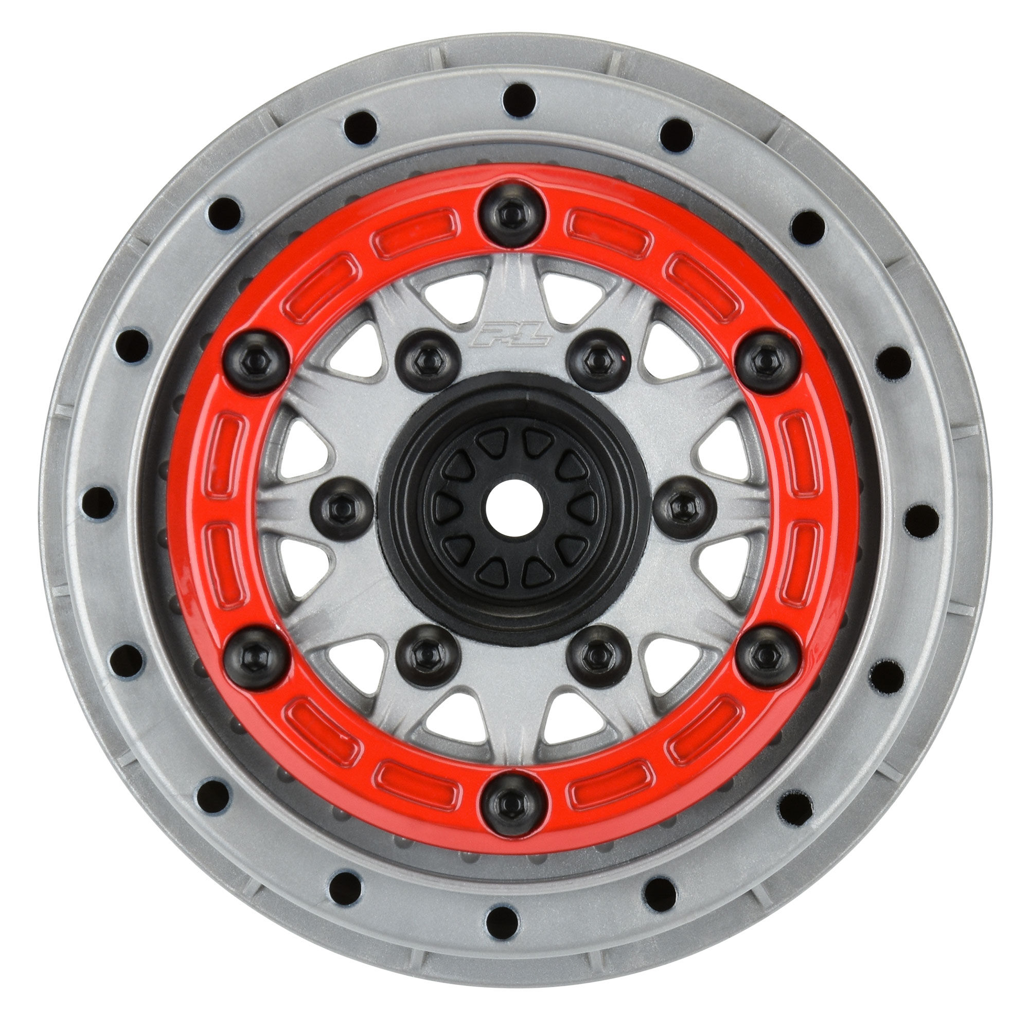 Pro-Line Racing 1:10 Raid Bead-Loc F/R 2.2"/3.0" 12 & 14mm SC Wheels (2) Red/Gray