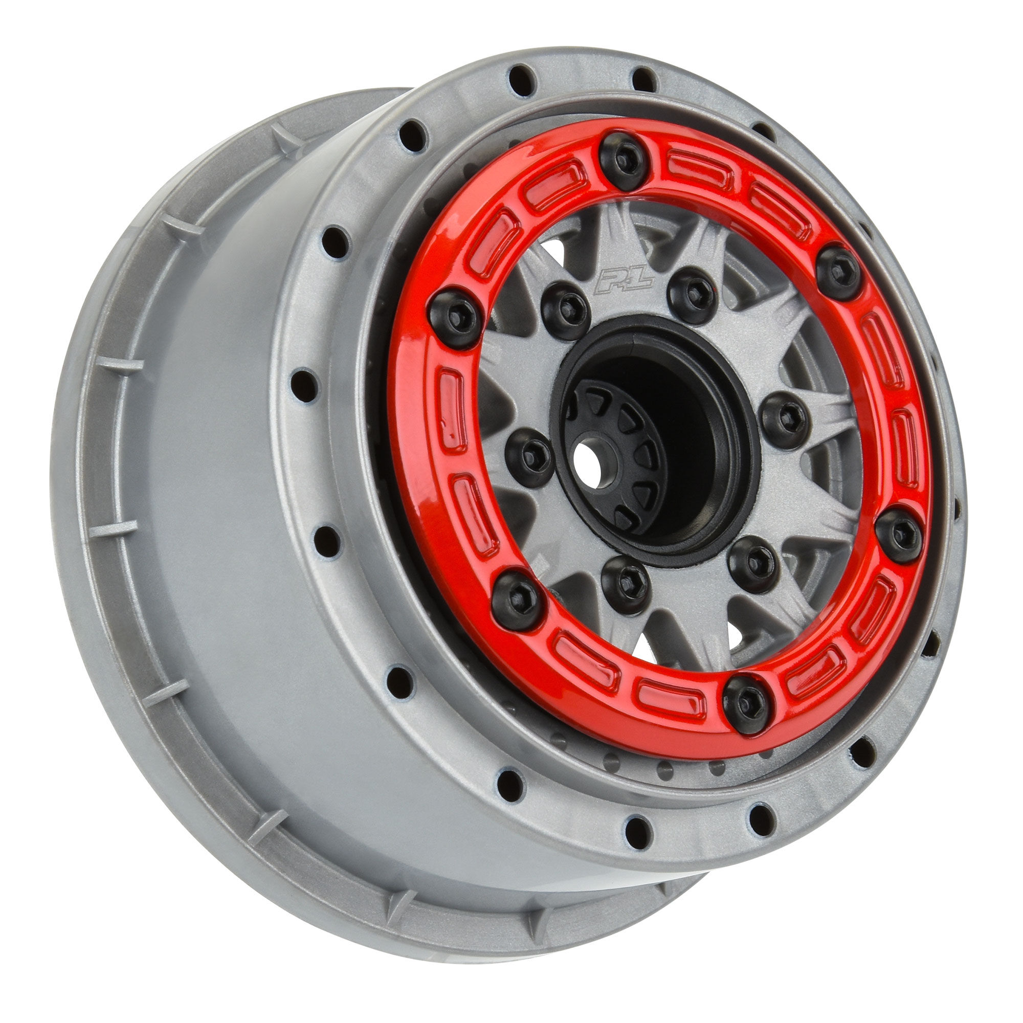 Pro-Line Racing 1:10 Raid Bead-Loc F/R 2.2"/3.0" 12 & 14mm SC Wheels (2) Red/Gray