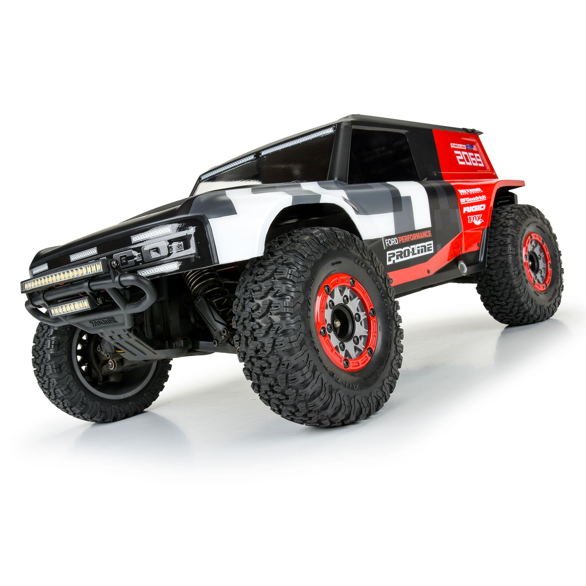 Pro-Line Racing 1:10 Raid Bead-Loc F/R 2.2"/3.0" 12 & 14mm SC Wheels (2) Red/Gray