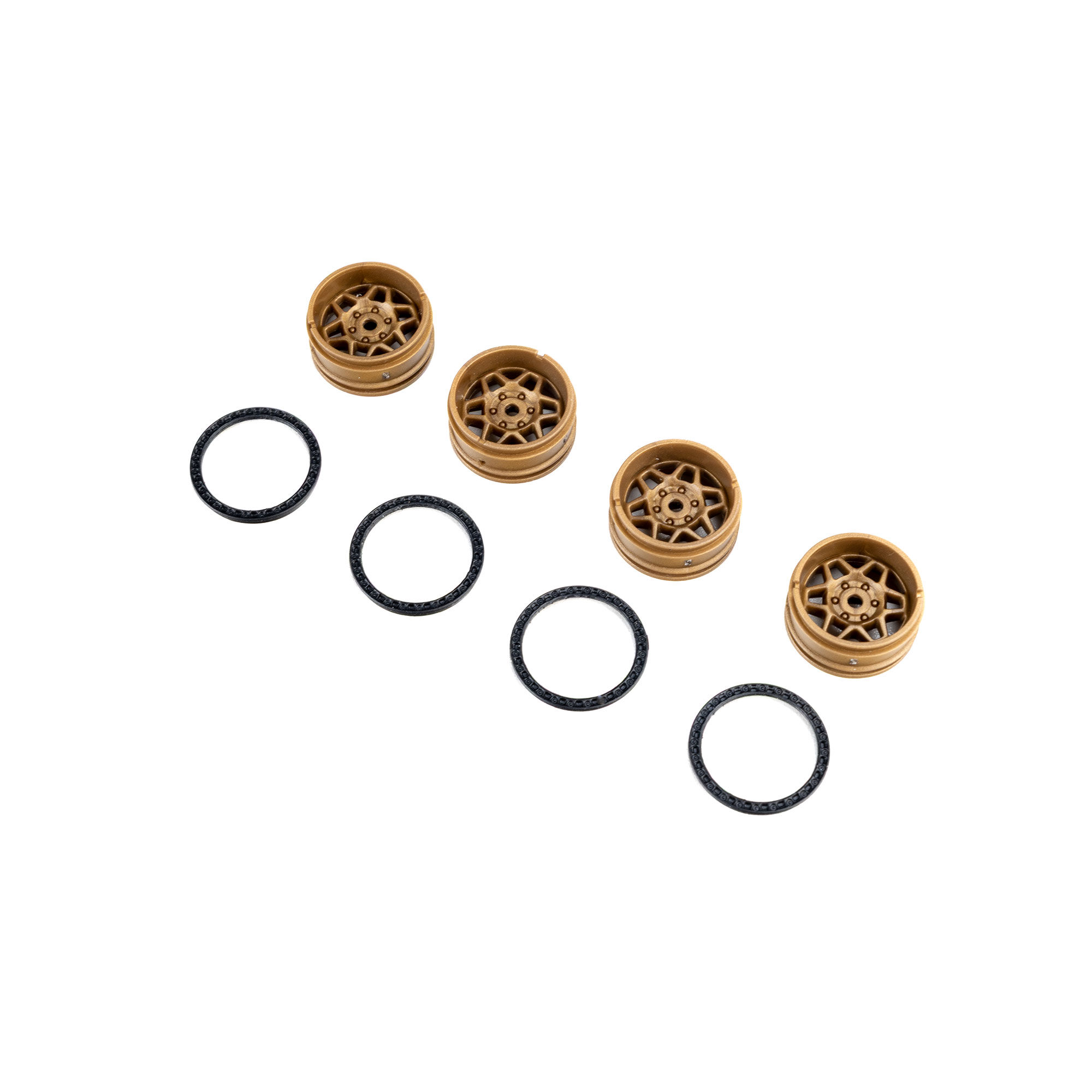 1/30 KMC Torx Wheels with Glue-On Bead Rings (4): Axial SCX30