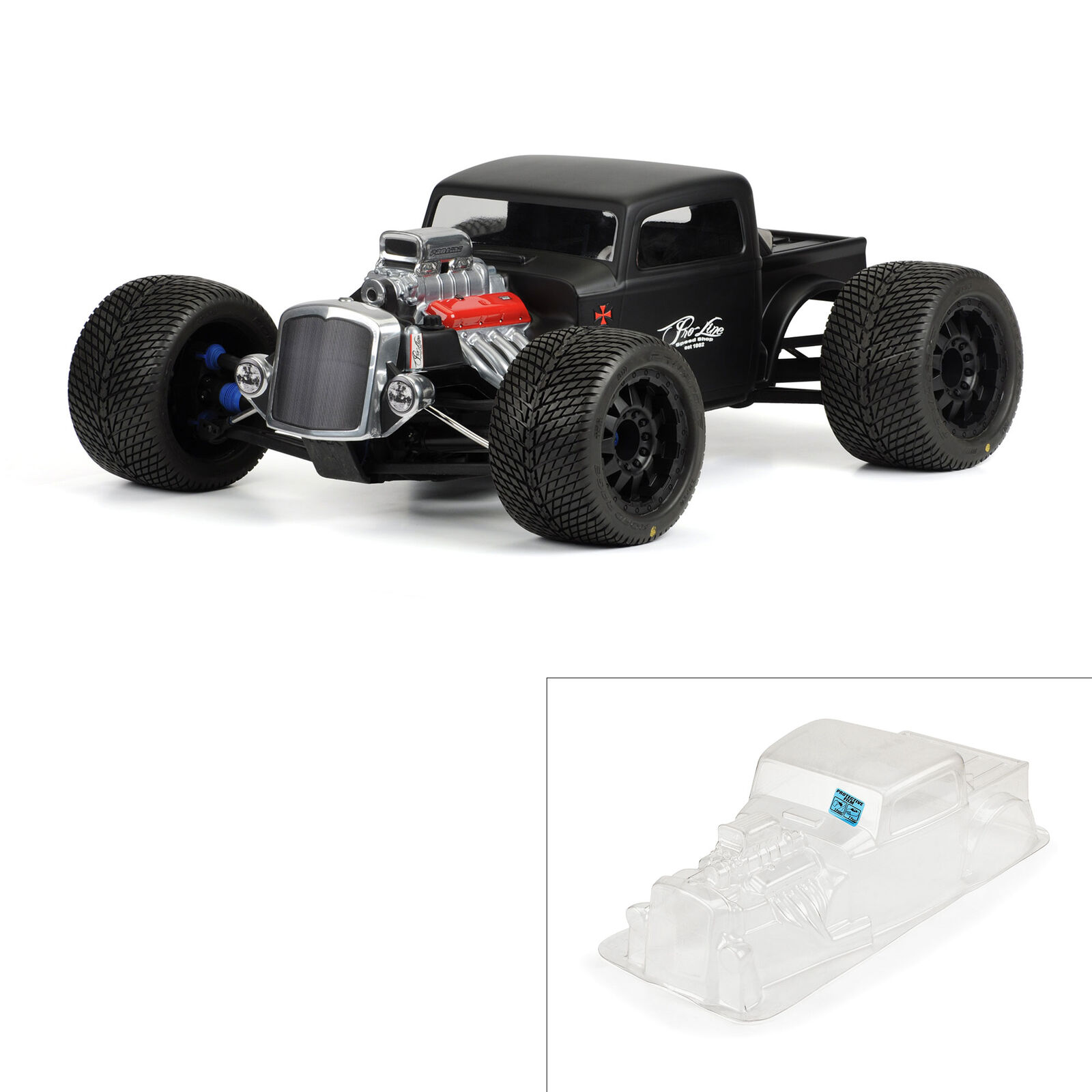 Pro-Line Racing 1/8 Rat Rod Clear Body: Monster Truck-PRO341000