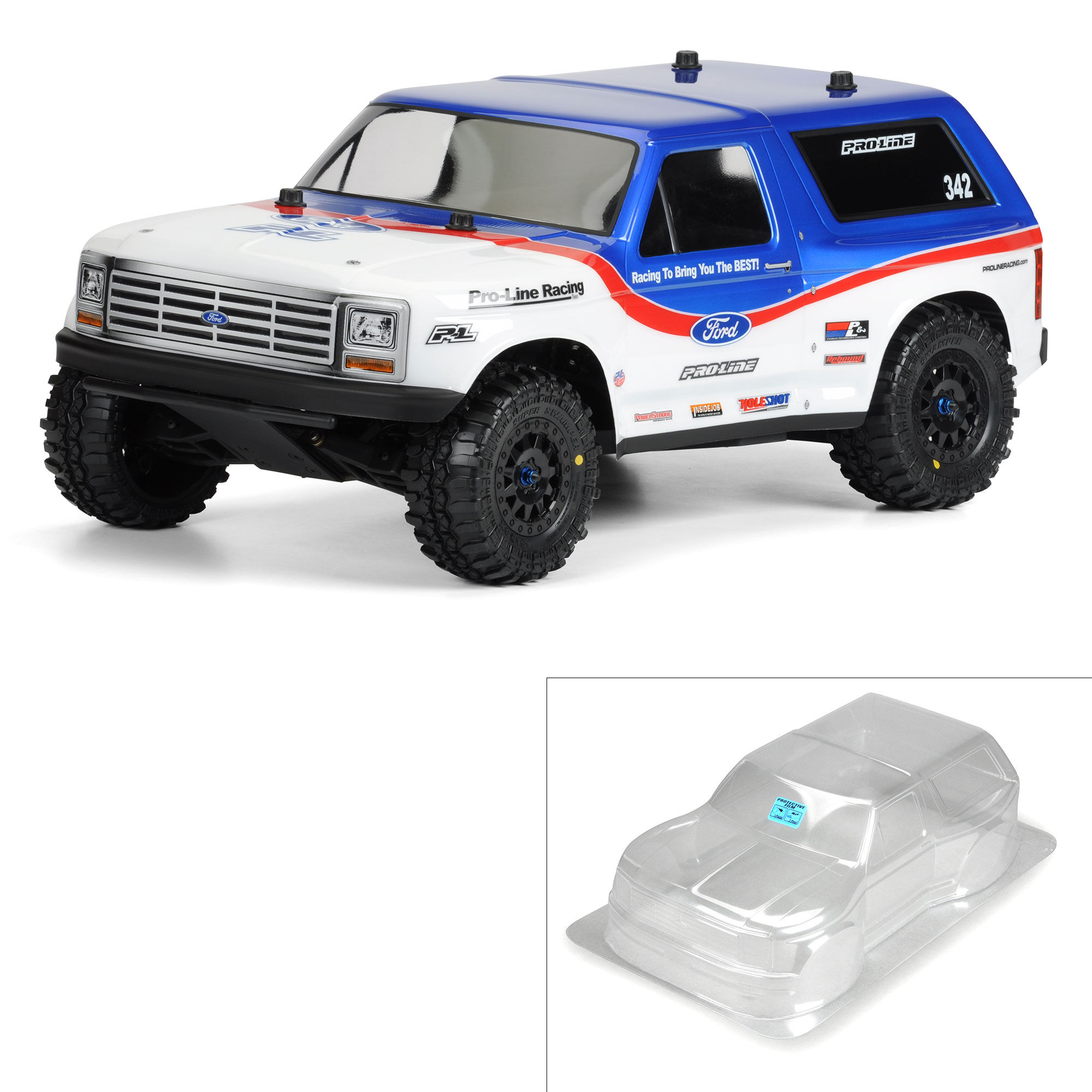 Pro-Line Racing 1:10 1981 Ford Bronco Clear Body: Short Course-PRO342300