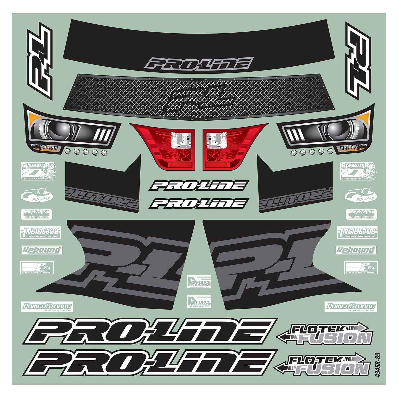 Pro-Line Racing 1/10 Pre-Cut Flo-Tek Fusion Clear Body: Short Course-PRO345817