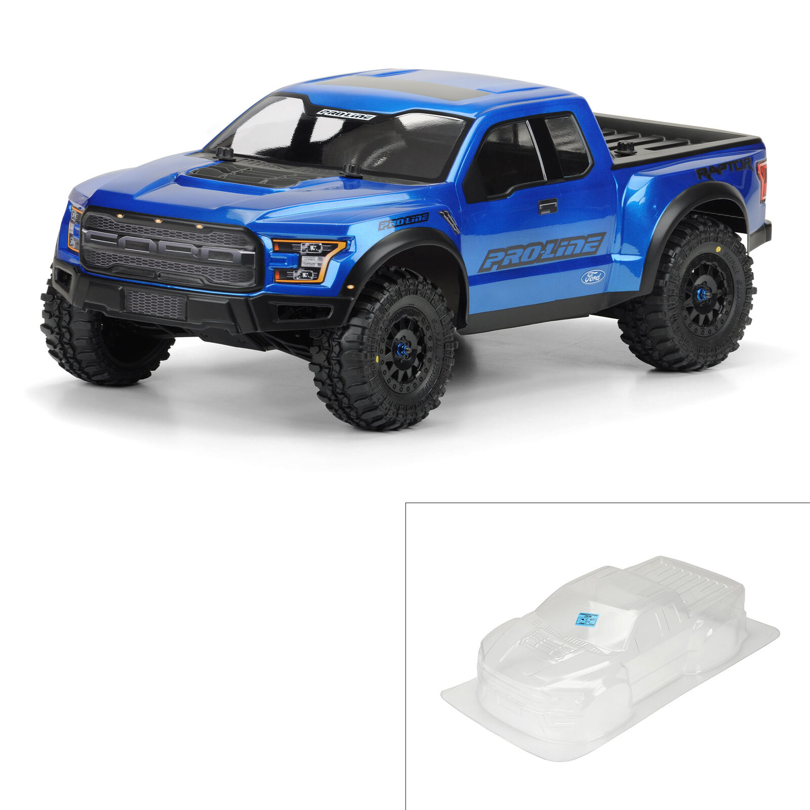 Pro-Line Racing 1/10 2017 Ford F-150 Raptor True Scale Clear Body: Short Course-PRO346100