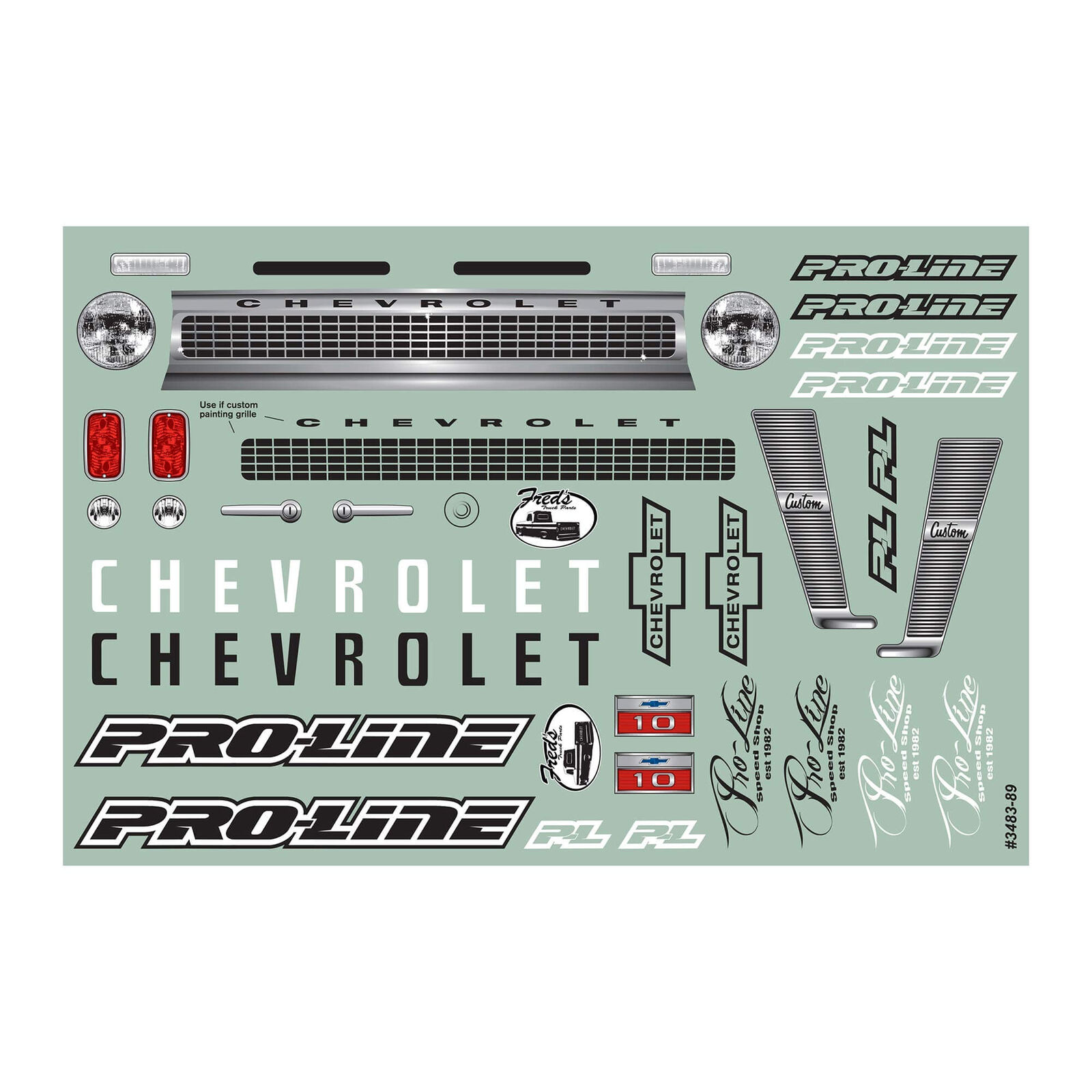 Pro-Line Racing 1/10 1966 Chevrolet C-10 Clear Body 12.3" (313mm) Wheelbase-PRO348300