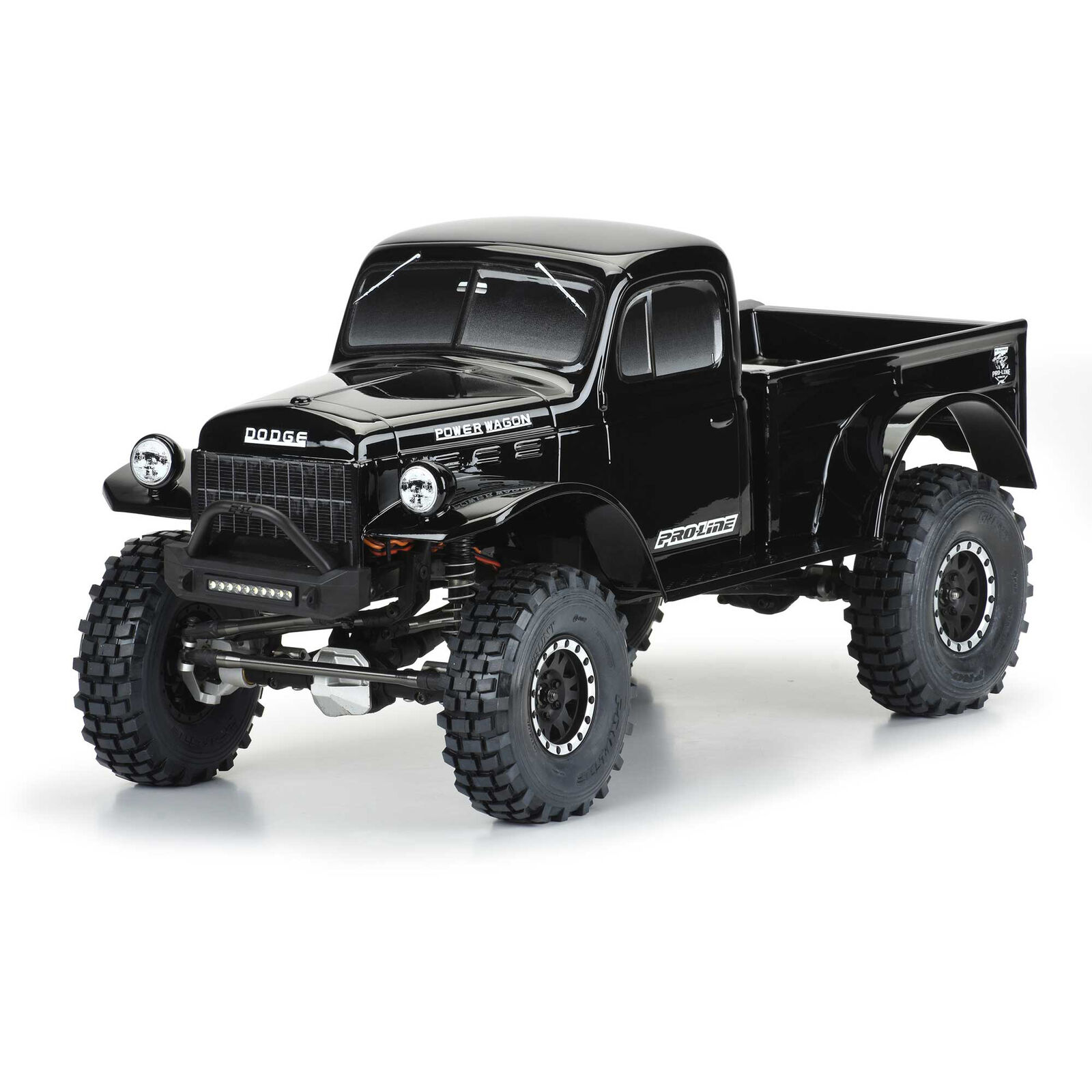 Pro-Line Racing 1/10 1946 Dodge Power Wagon Black Body 12.3" (313mm) WB Crawlers-PRO349918