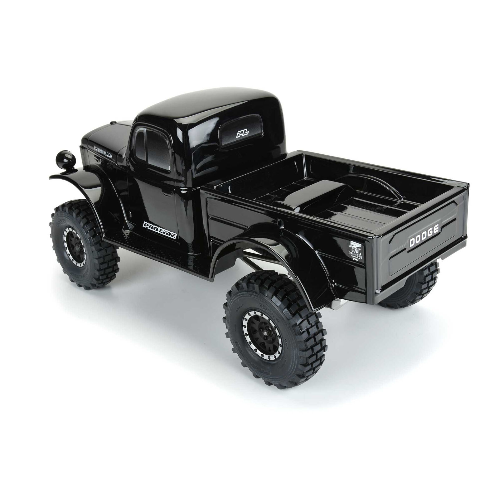 Pro-Line Racing 1/10 1946 Dodge Power Wagon Black Body 12.3" (313mm) WB Crawlers-PRO349918