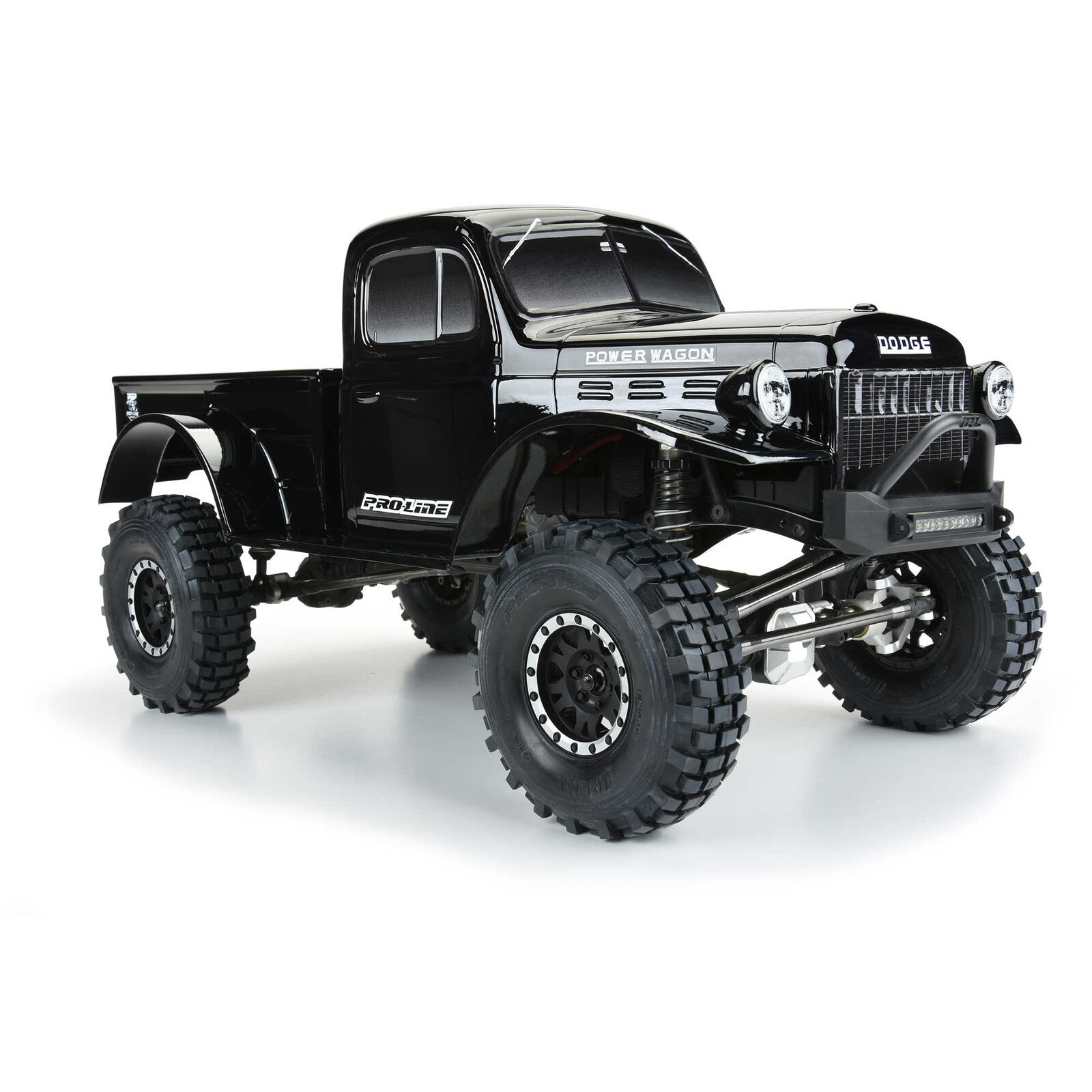 Pro-Line Racing 1/10 1946 Dodge Power Wagon Black Body 12.3" (313mm) WB Crawlers-PRO349918