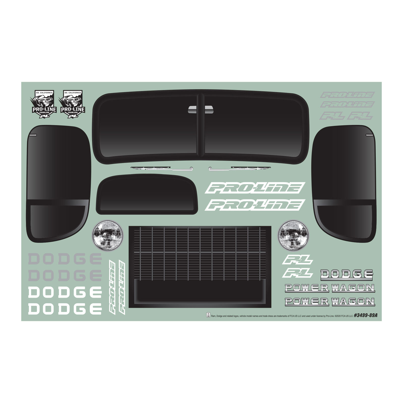 Pro-Line Racing 1/10 1946 Dodge Power Wagon Black Body 12.3" (313mm) WB Crawlers-PRO349918