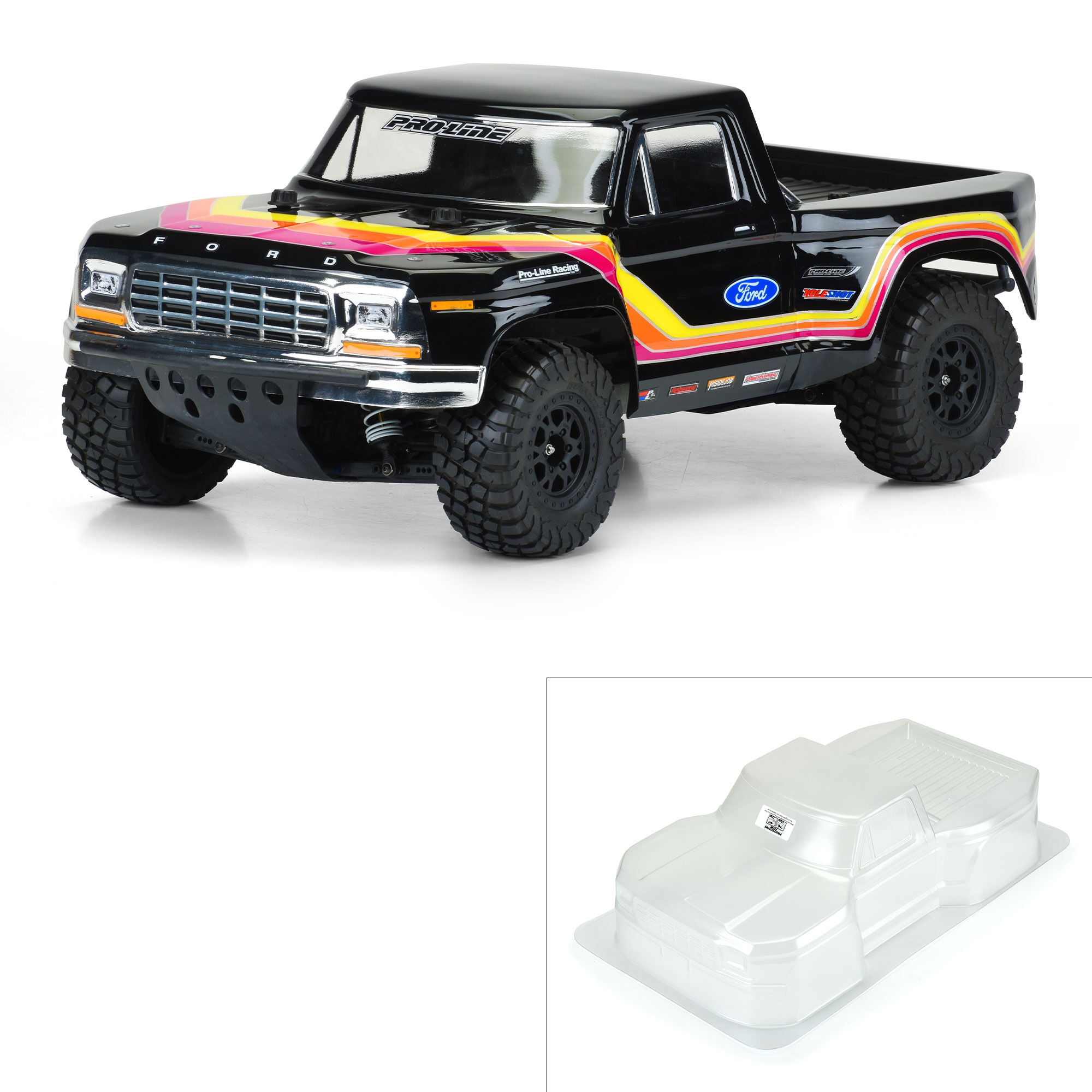 Pro-Line Racing 1:10 1979 Ford F-150 Race Truck Clear Body: Short Cours-PRO351900