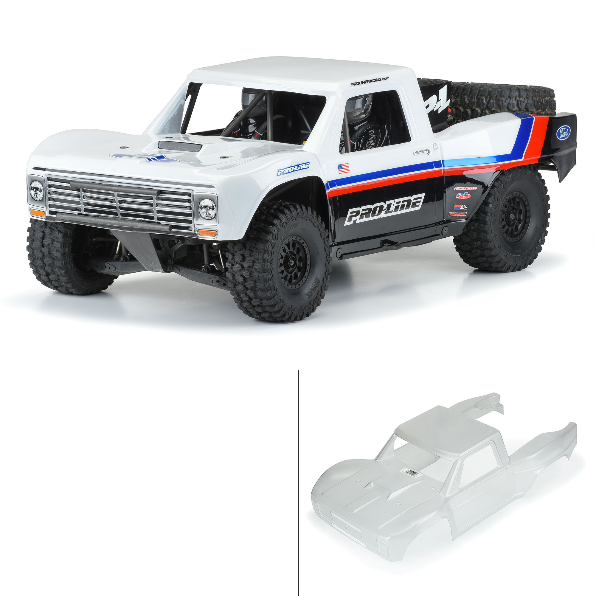 Pro-Line Racing 1:7 Pre-Cut 1967 Ford F-100 Truck Clear Body: Unlimited Desert Racer-PRO354717