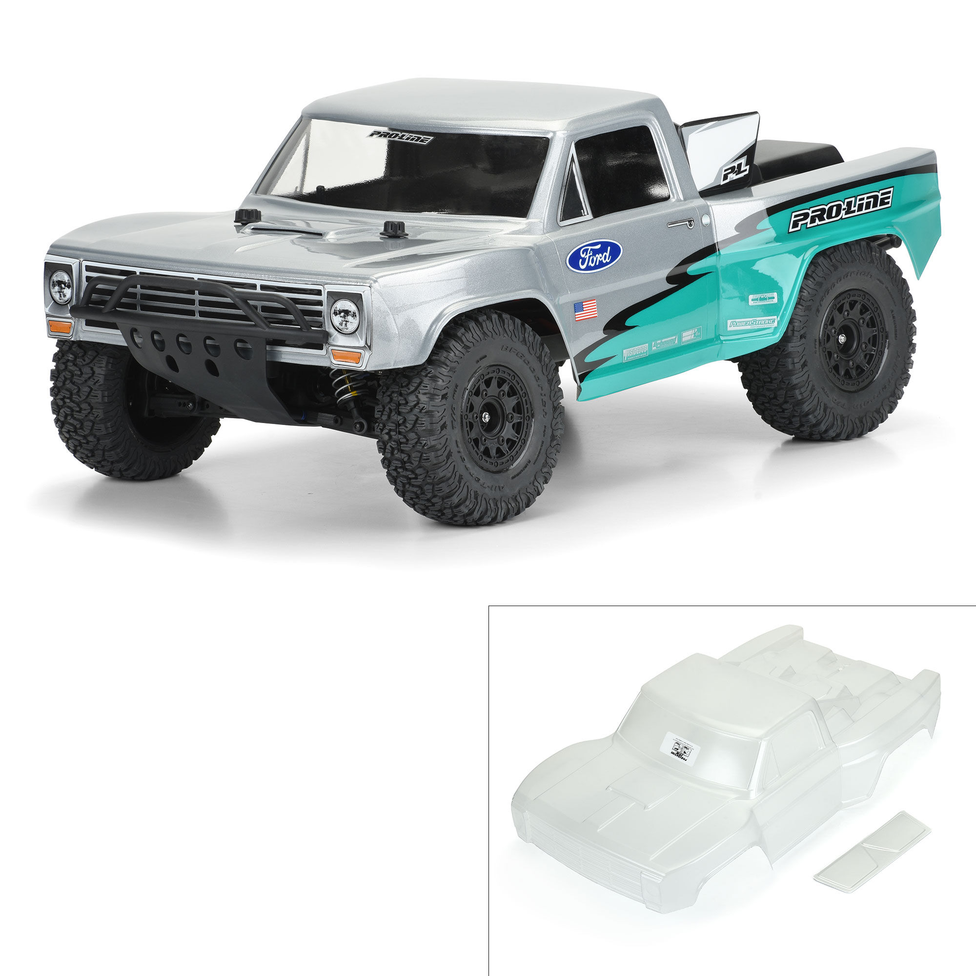 Pro-Line Racing 1:10 Pre-Cut 1967 Ford F-100 Race Truck Clear Body: Short Course-PRO355117