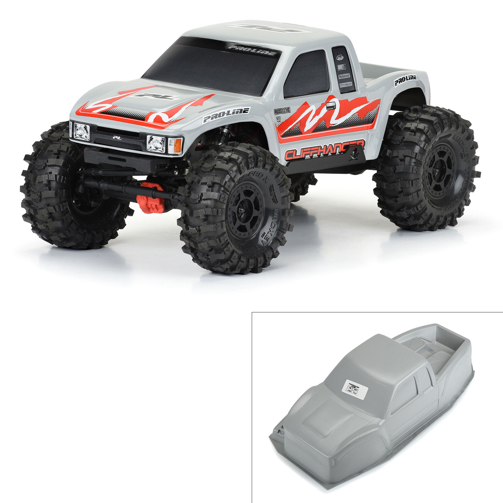 Pro-Line Racing 1/10 Cliffhanger HP Tough-Color Gray Body 12.3” (313mm) WB Crawlers-PRO356614