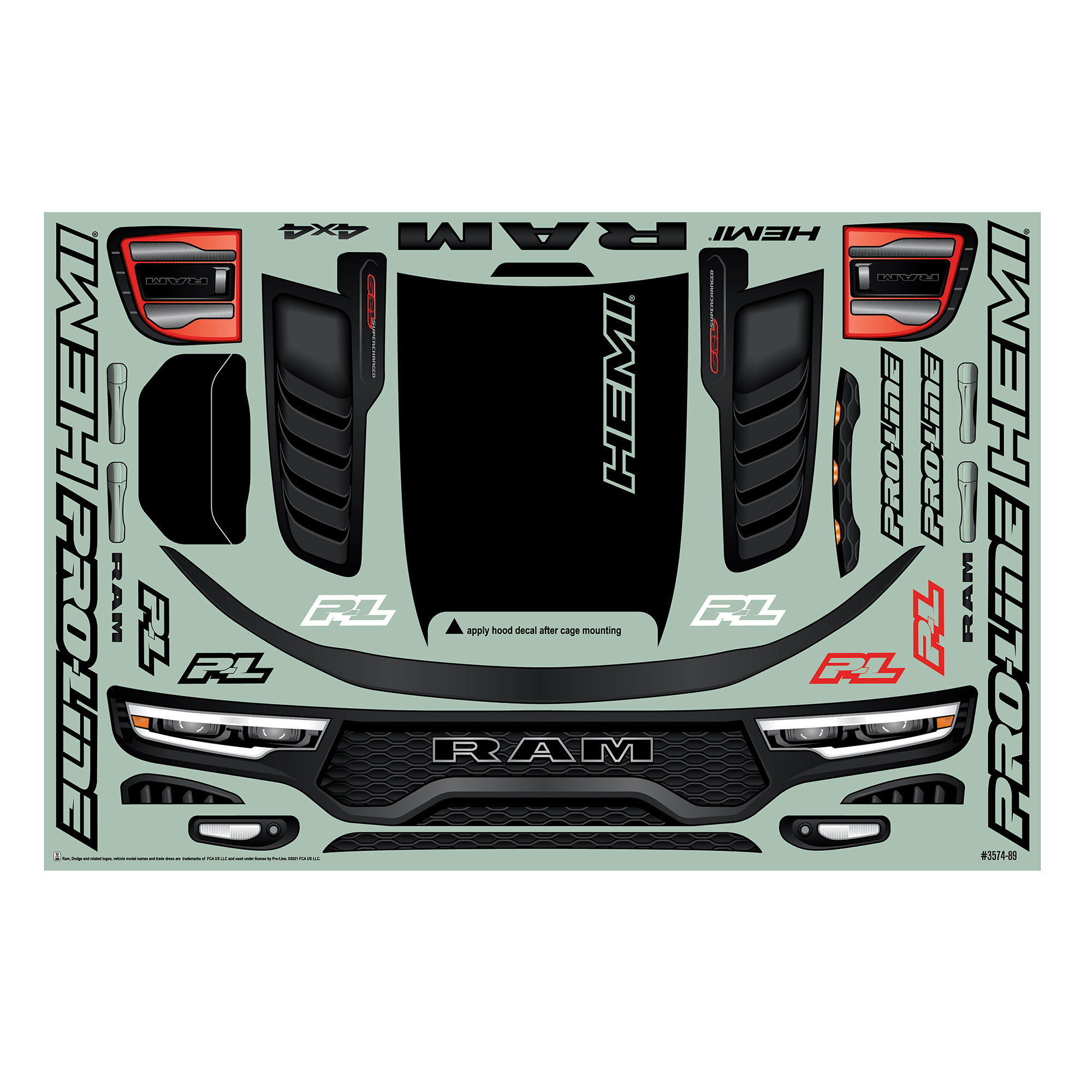 Pro-Line Racing 1:5 Pre-Cut 2021 Ram 1500 Clear Body: X-MAXX-PRO357417