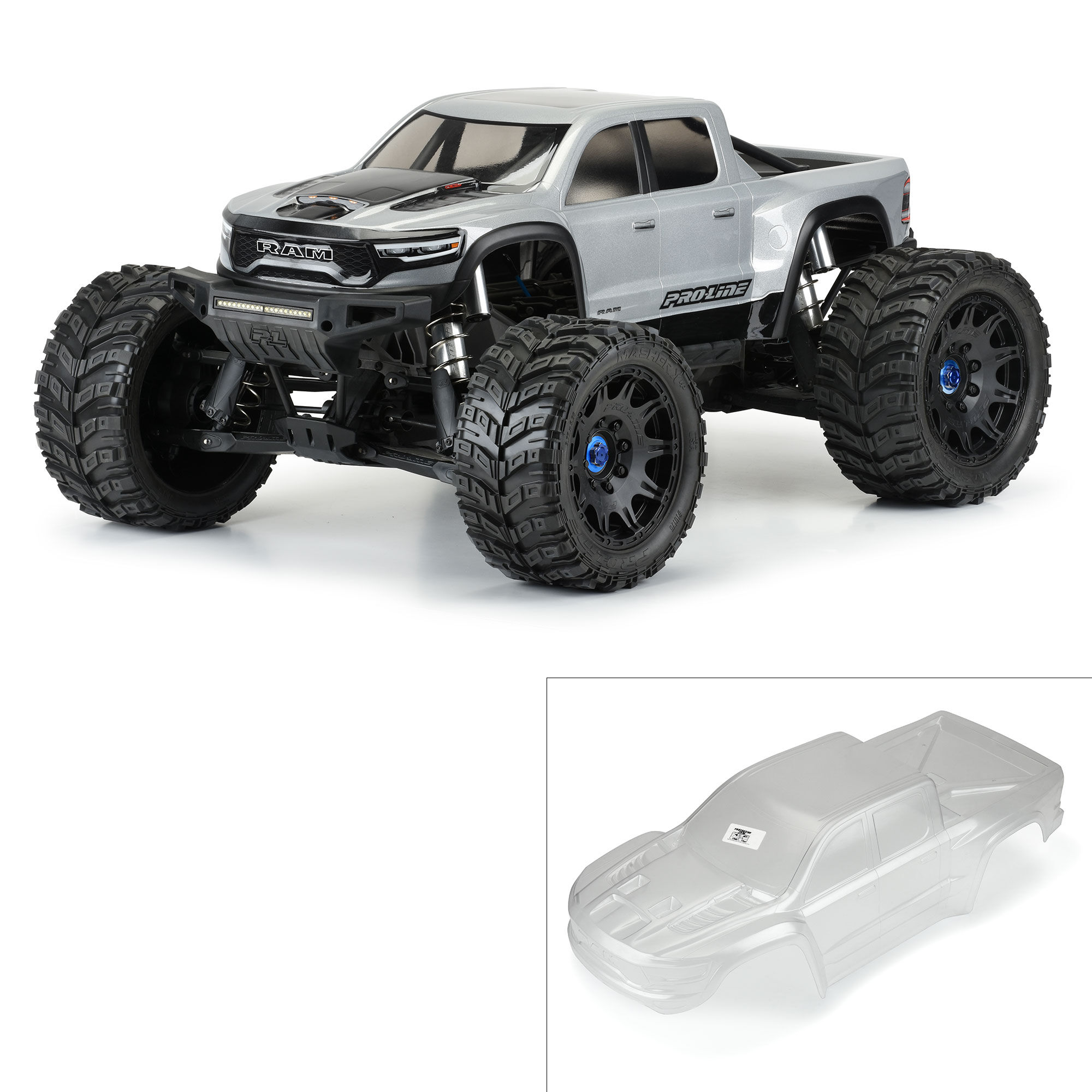 Pro-Line Racing 1:5 Pre-Cut 2021 Ram 1500 Clear Body: X-MAXX-PRO357417