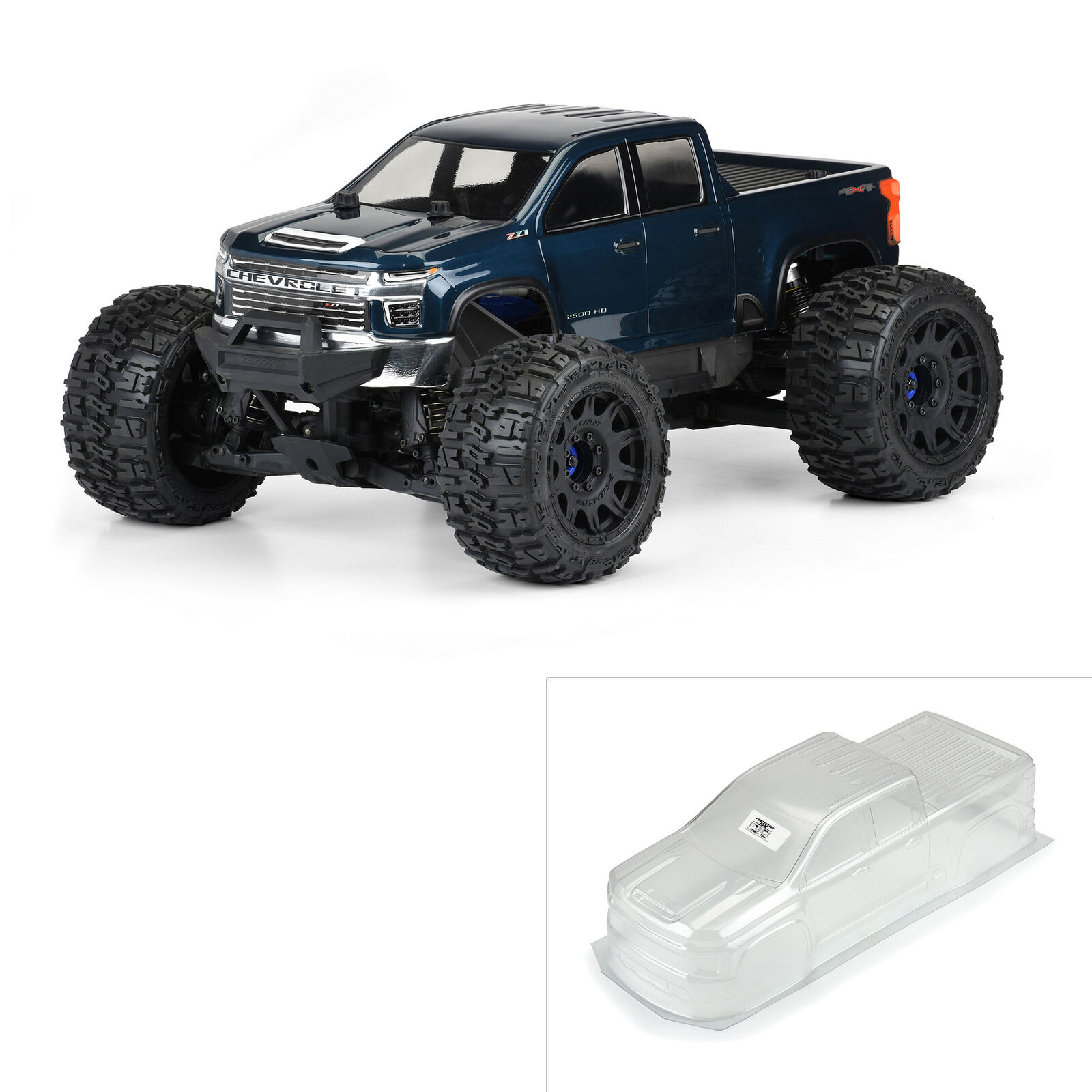Pro-Line Racing 1/8 2021 Chevy Silverado 2500 HD Clear Body:  E-REVO 2.0 & MAXX-PRO358200