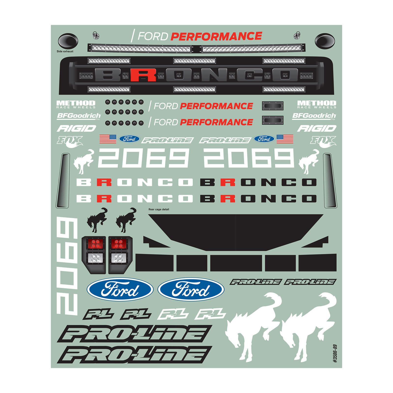 Pro-Line Racing 1/10 Ford Bronco R Clear Body: Short Course-PRO358600