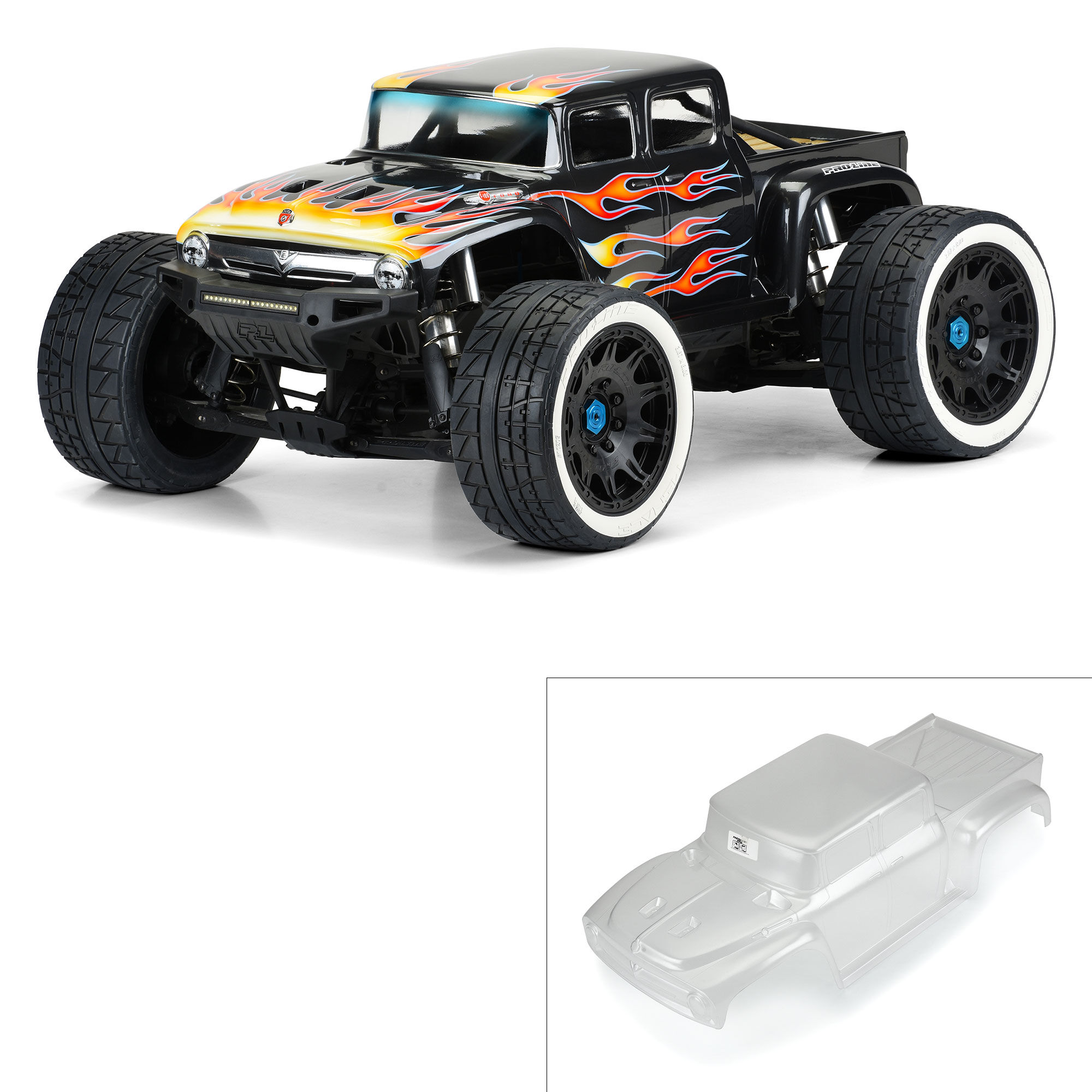 Pro-Line Racing 1:5 Pre-Cut 1956 Ford F-100 Clear Body: X-MAXX-PRO361017