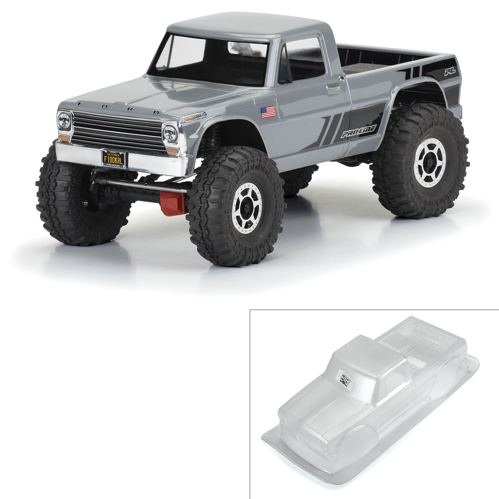 Pro-Line Racing 1/10 1967 Ford F-100 Clear Body 12.3" (313mm) Wheelbase Crawlers-PRO361300